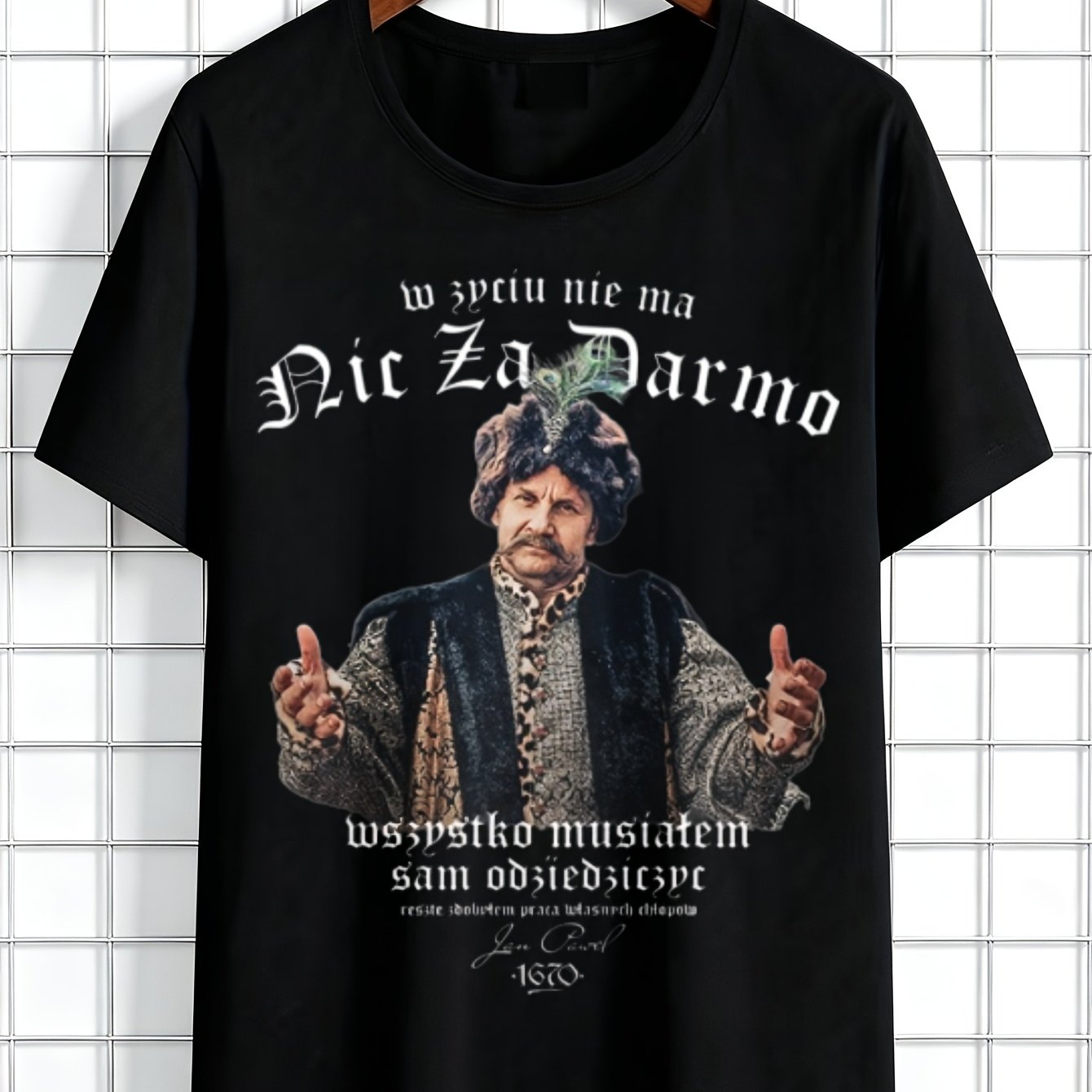 Image of Jan 1670 Authentic T-shirt For Men & - Unisex Casual Round Neck Tee With Iconic Jan Print, Machine Washable Suitable For Wear, Everyday