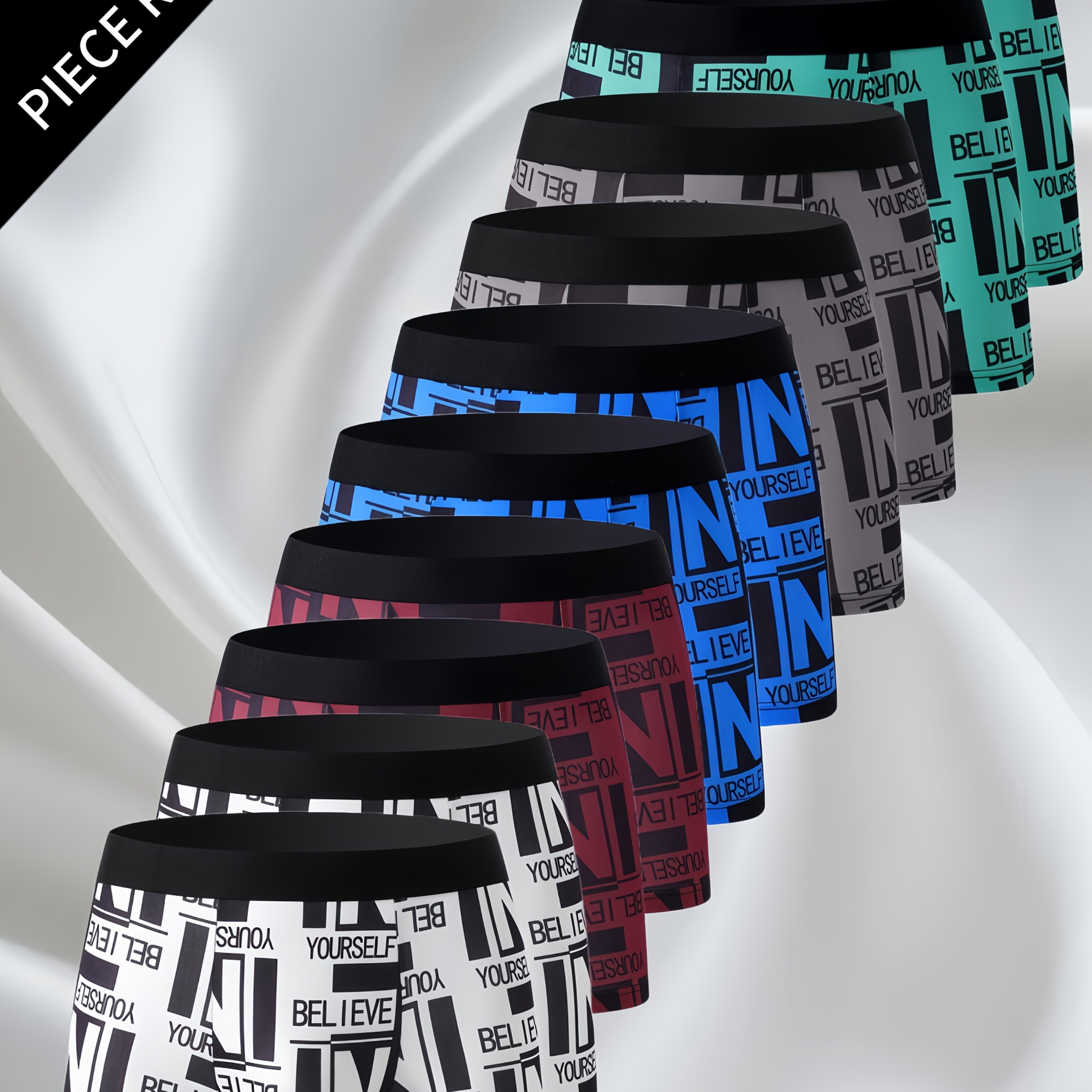 TEMU 10pcs Men's Briefs - Breathable Fabric, Mid-rise - Casual Underwear Suitable For Casual Attire, Versatile Briefs, Fashionable Design,