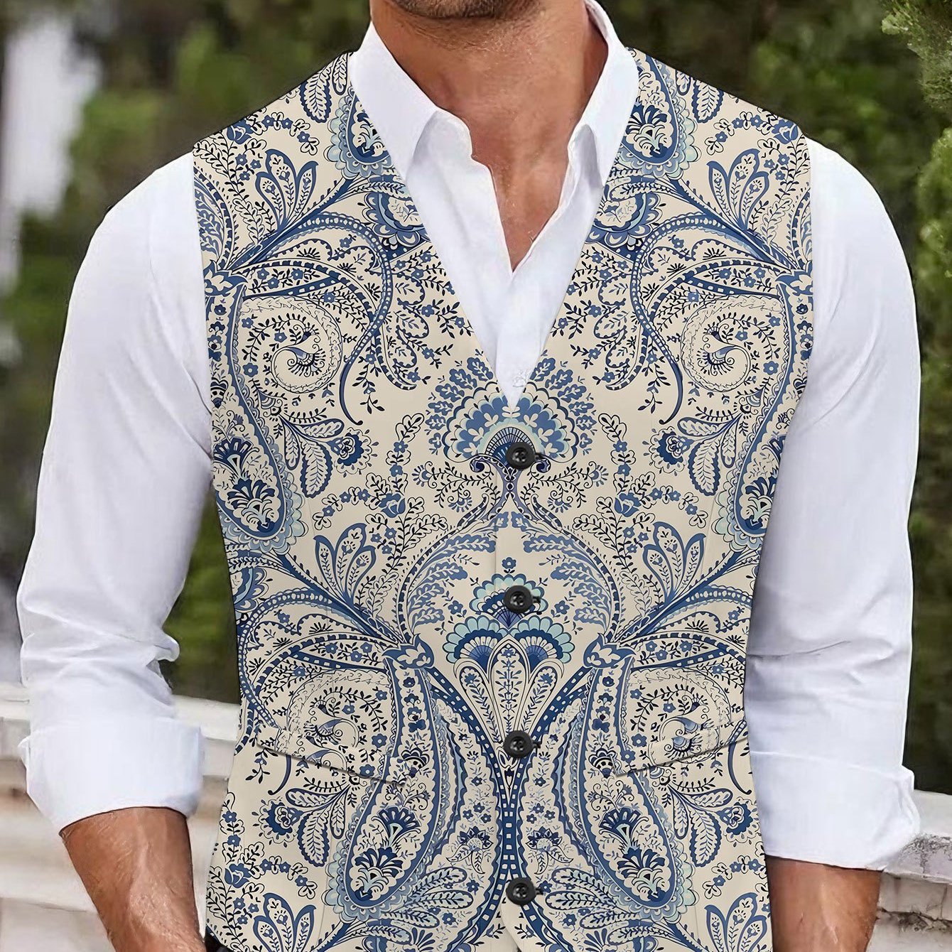TEMU Trendy Casual Men' Size Vest, Fashionable, Casual, , , Comfortable Street Style, / Trendy / Street / Casual / Random Print / Men's / Clothing