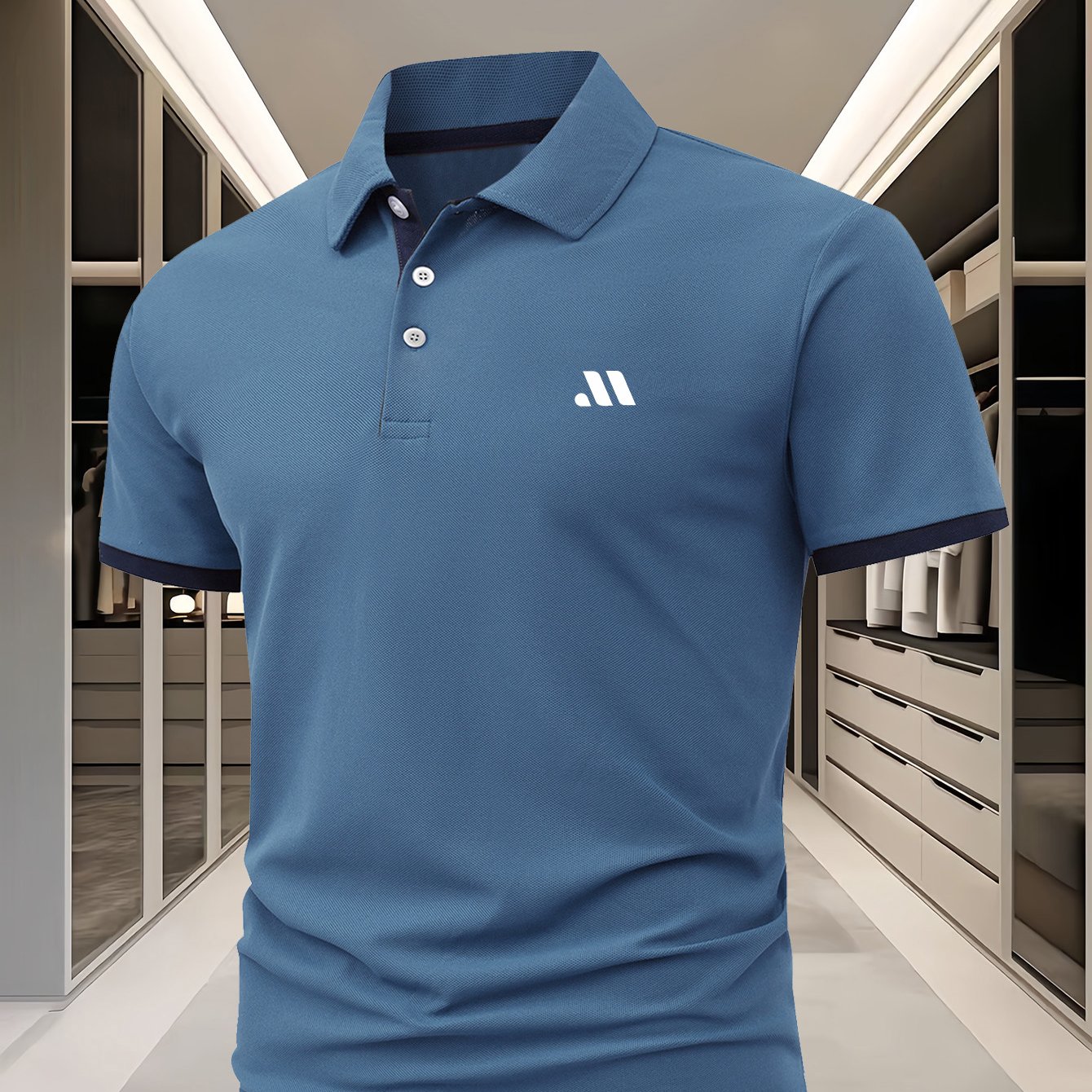 TEMU Men's Luxury Shirt With A Collar, Suitable For Golf And Casual Wear. This High-end, Comfortable, And Stylish Short-sleeve Is Perfect For Summer