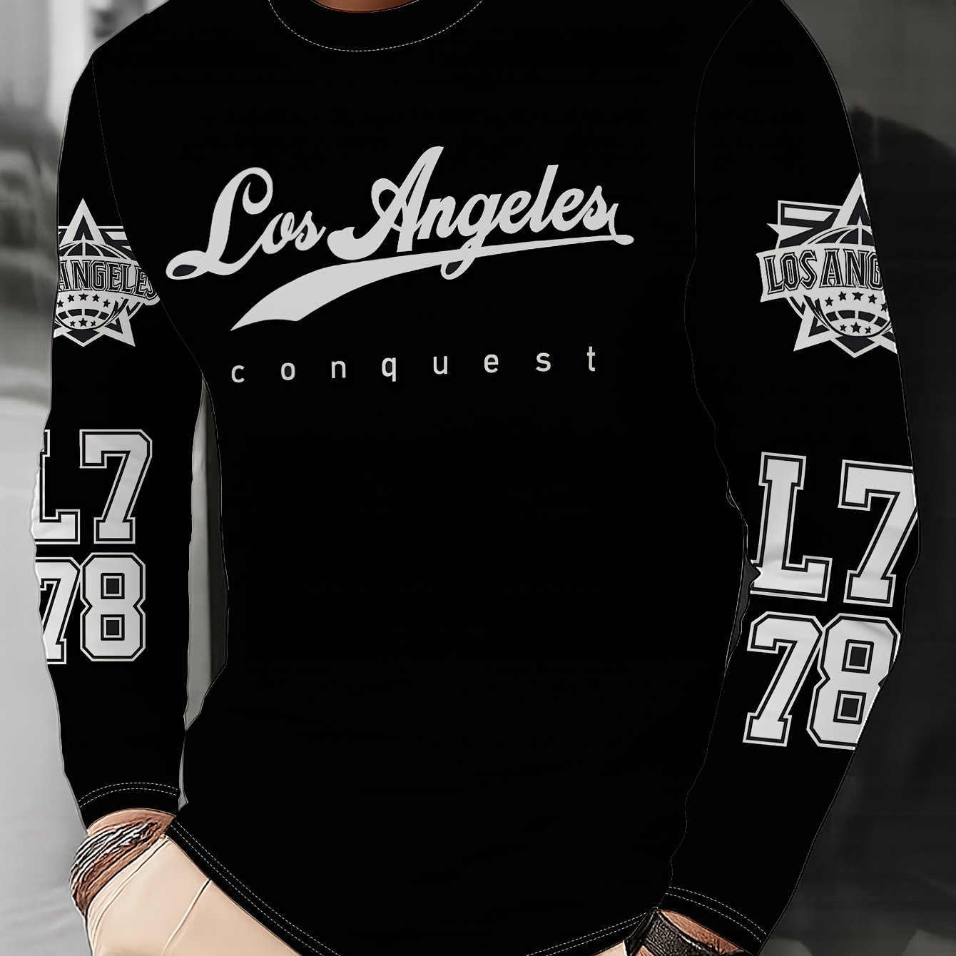 TEMU Crew Neck Long Sleeve T-shirt - Regular Fit Casual Sportswear Suitable For Daily Wear, Gym, & Outdoor Activities, Spring/autumn Layering