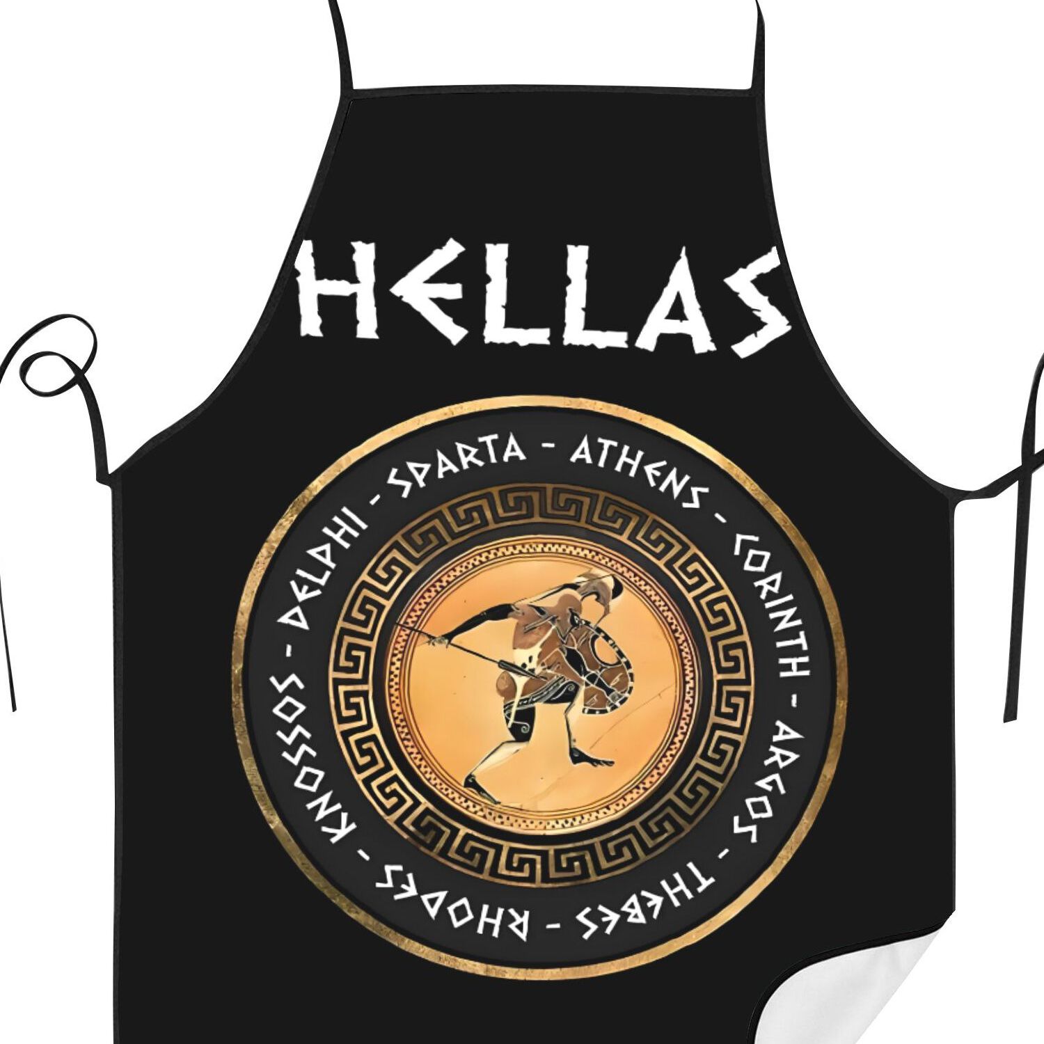 TEMU 2d Print Design Ancient Greece Cities Greek Symbol Funny Apron Cooking Restaurant Printed For Men And Women Machine Wash