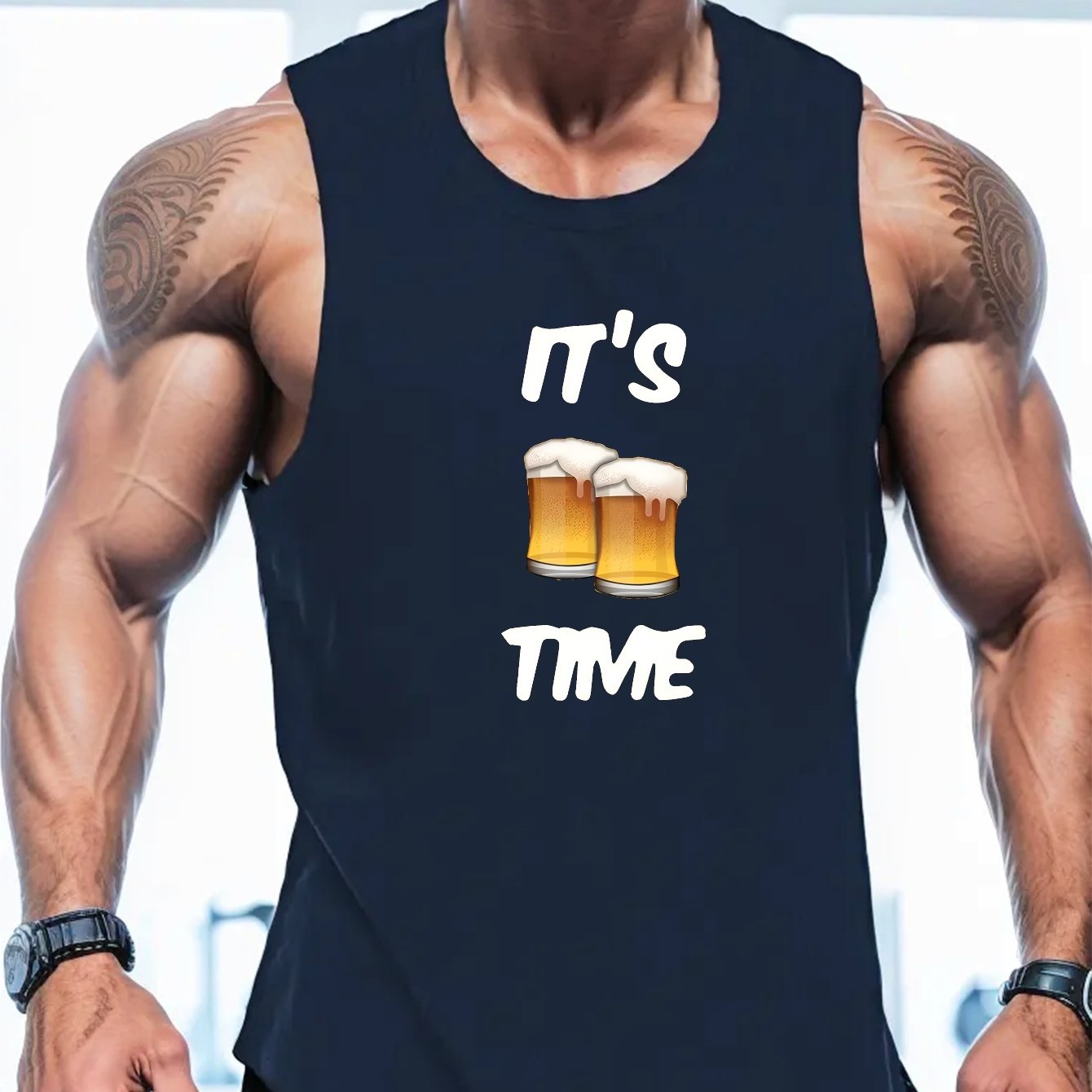 TEMU Beer Time Standard Size Men's Vest