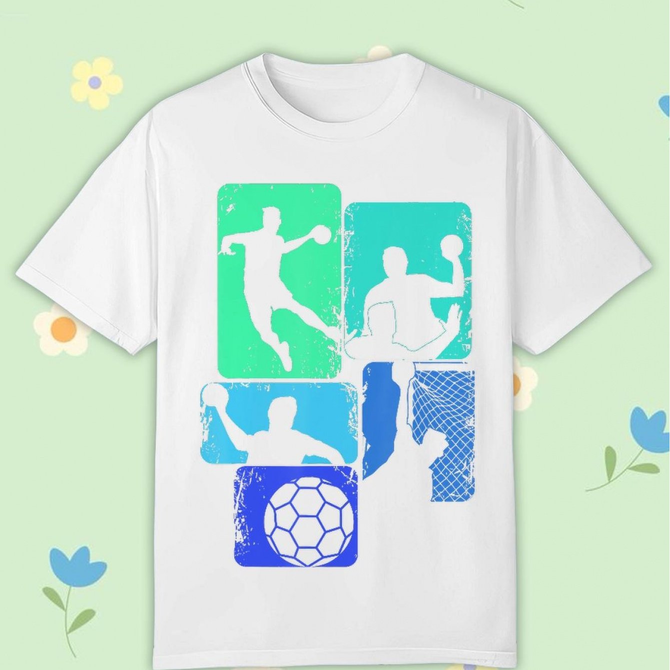 Image of Handball Handballer Boys Children T-shirt Black Comfortable Casual Crew Neck Tee For Boys And Girls T Shirt, 200g