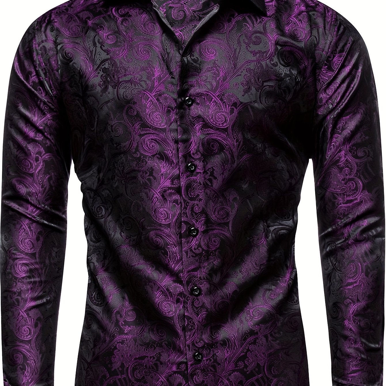 fitted lace wedding dress Black & Purple Diamond Patterned Shirt M