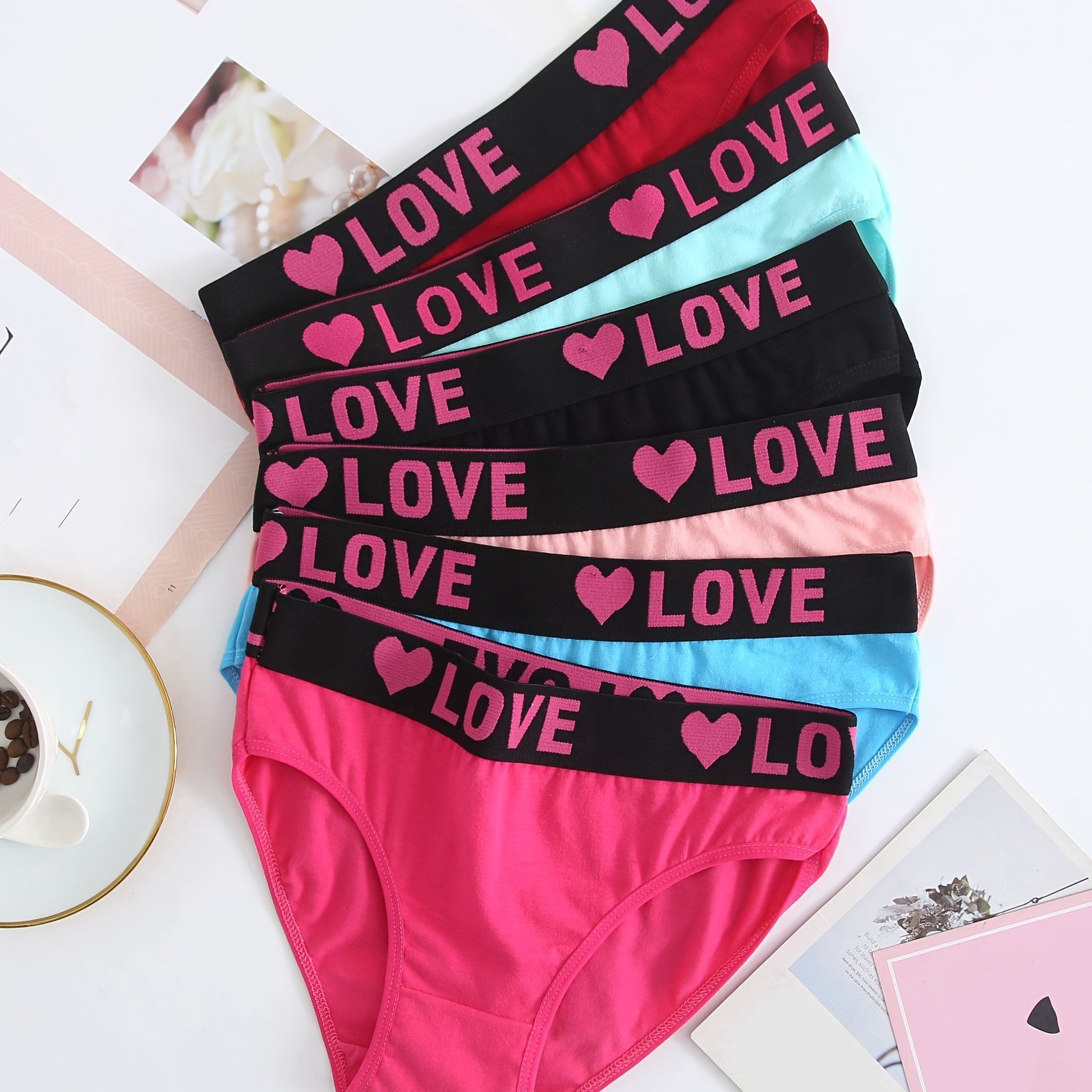 TEMU Colored Fabric Panties, Seamless Bikini Panties, Ladies Underwear