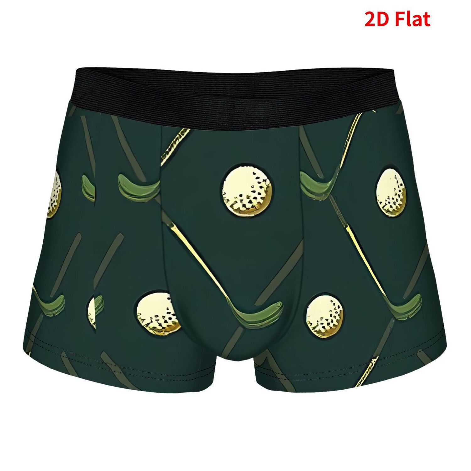 TEMU Golf Men's Boxer Shorts Printed Polyester Design Casual Pouch Underwear For Men 2d Print Design