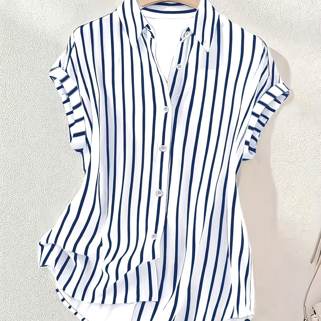 TEMU Women's Elegant Striped Shirt