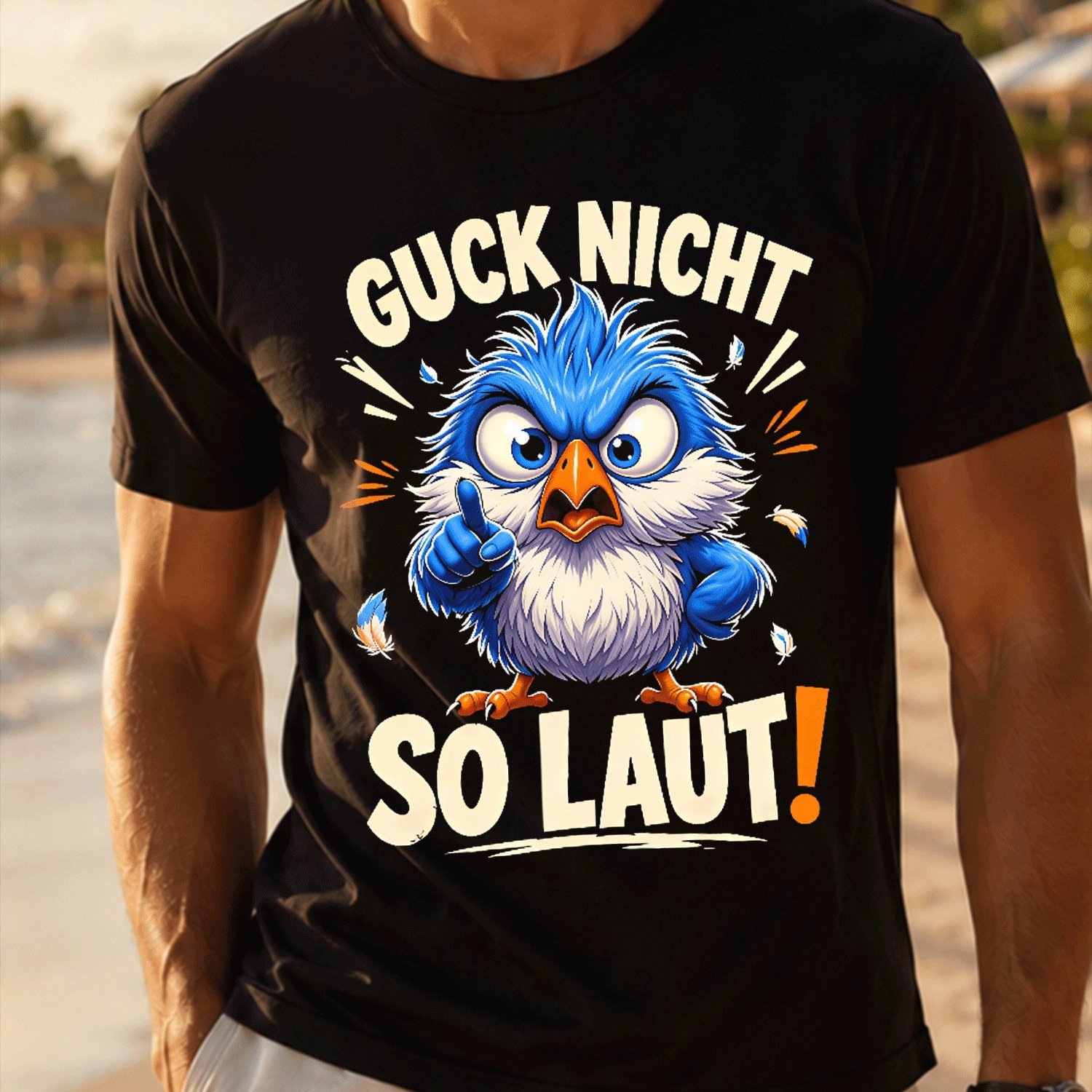 Image of Nicht So Laut Sarkastischer Spruch Sarkasmus (1) For Men Summer Casual T-shirt- Lightweight Tee For Seaside Vacation, Beach Resort