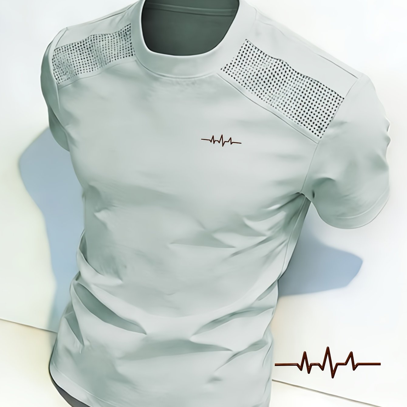 Image of Heartbeat - Inspired Graphic Men's T-shirt: A Blend Of Style . With Soft Fabric, This Menswear Top Features A Unique Heartbeat Print
