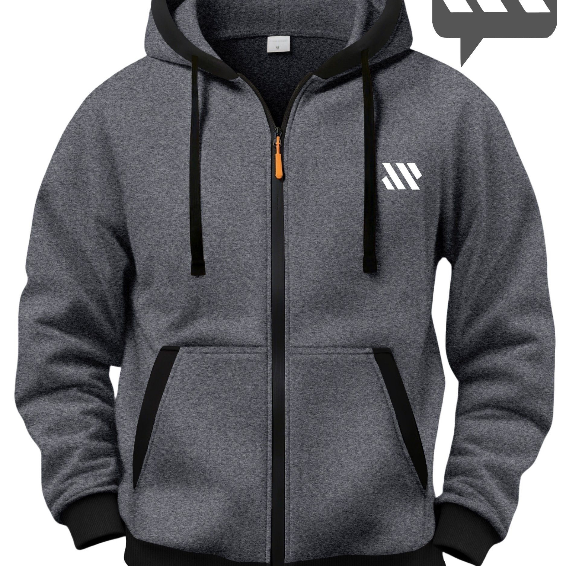 TEMU Men' Diagonal Stripe Print Hooded Sweatshirt, Long Sleeve Casual Jacket, Fall Winter Athletic
