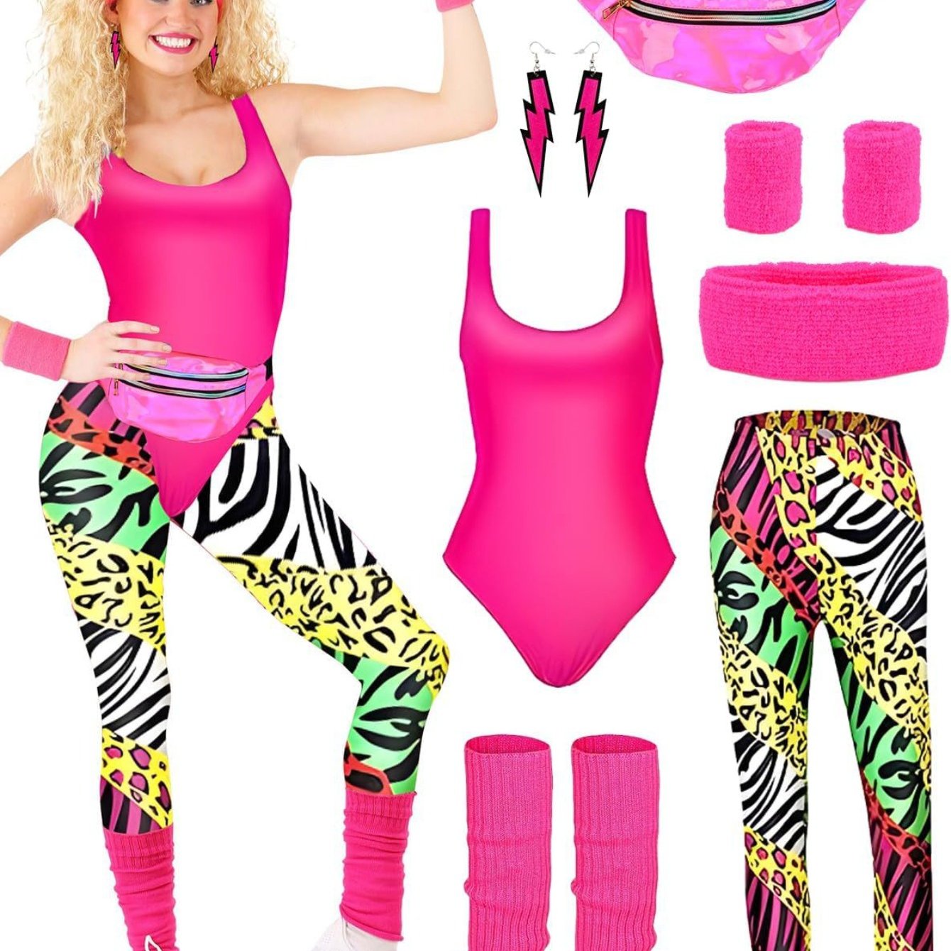80s Clothing, Women's Clothing, Retro, 80s And 90s Clothing, Clothing Additions, Jerseys, Leggings, Headbands, Bracelets, Leg Guards, Earrings, Waist Bags