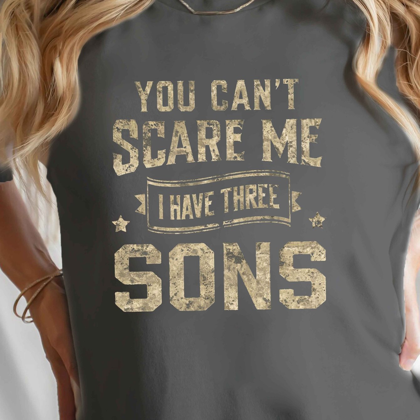 TEMU You Can T Scare Me Print T-shirt, Short Sleeve Crew Neck Casual Top For Summer & Spring, Women's Clothing