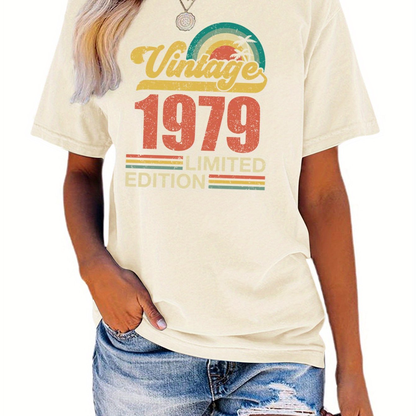 Retro Letter Print Short-sleeve T-shirt From 1979