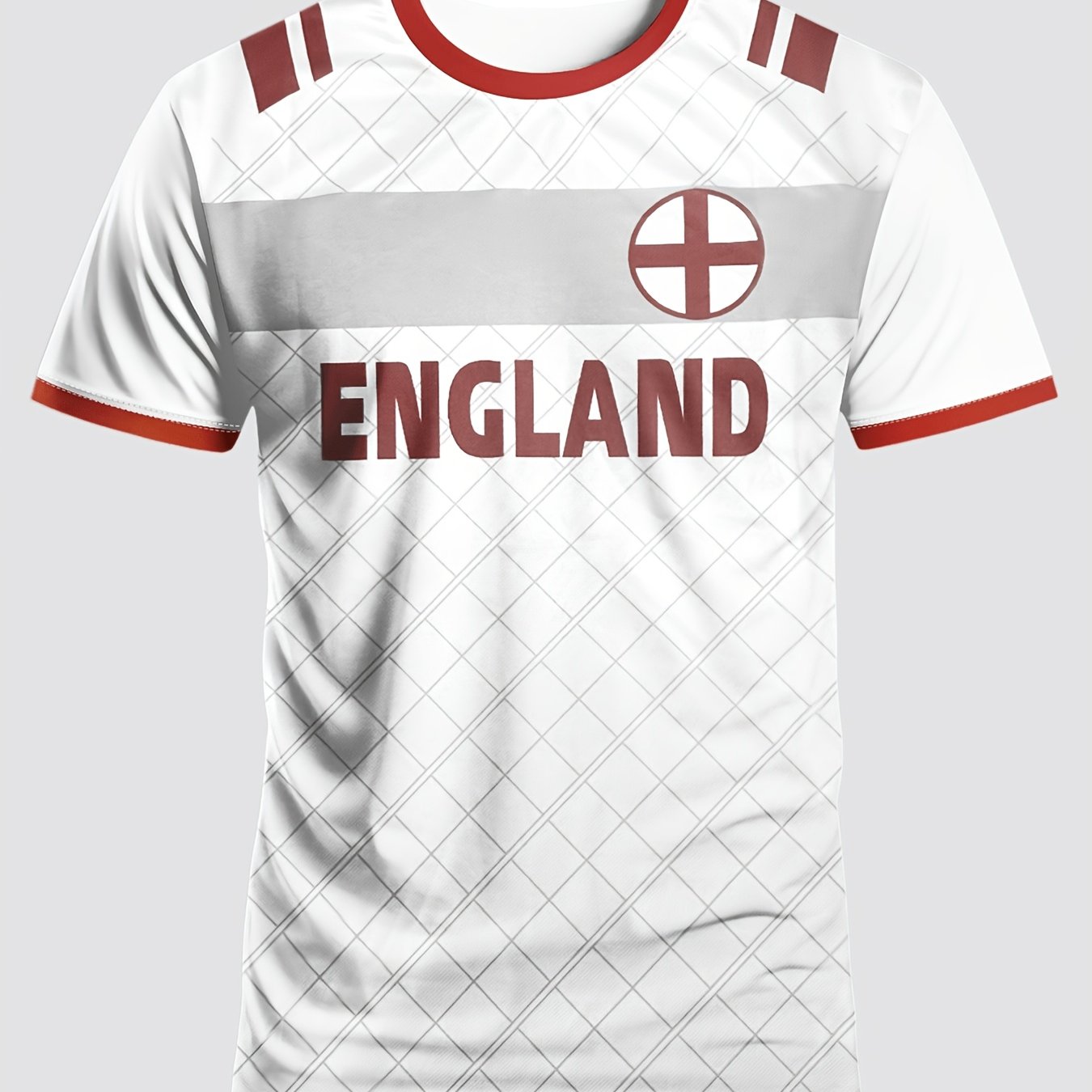 TEMU [printed Design Not Textured] Men's Youth Sports Football Jersey | Breathable And Comfortable Sports T-shirt | Versatile Training And Casual Top