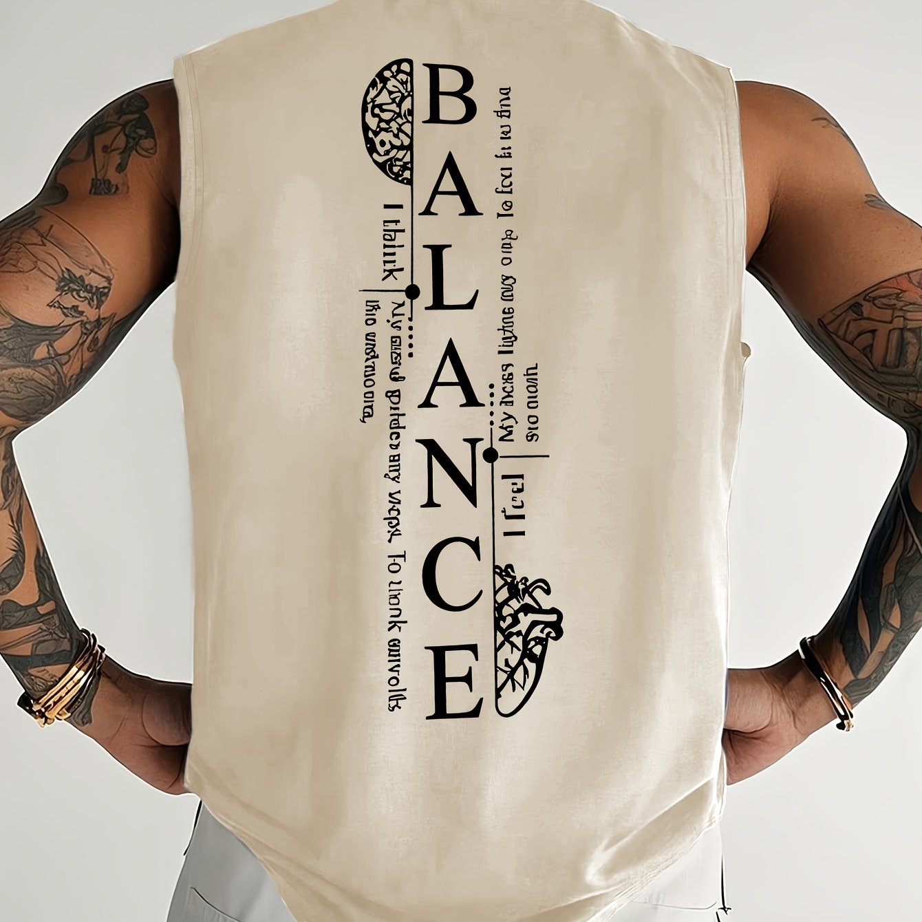 TEMU Camiseta sin deportiva casual para hombre, chaleco atlético para vacaciones