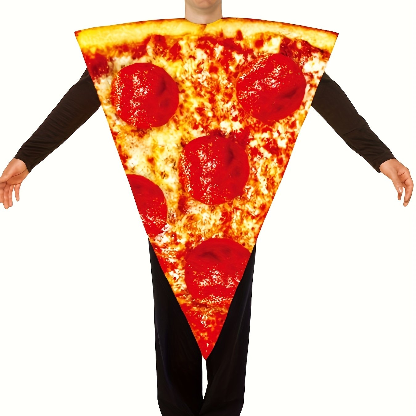 TEMU Halloween Costume Carnival Halloween Cosplay Masquerade Stage Costumes For Adults, Pizza Party Performance Outfits