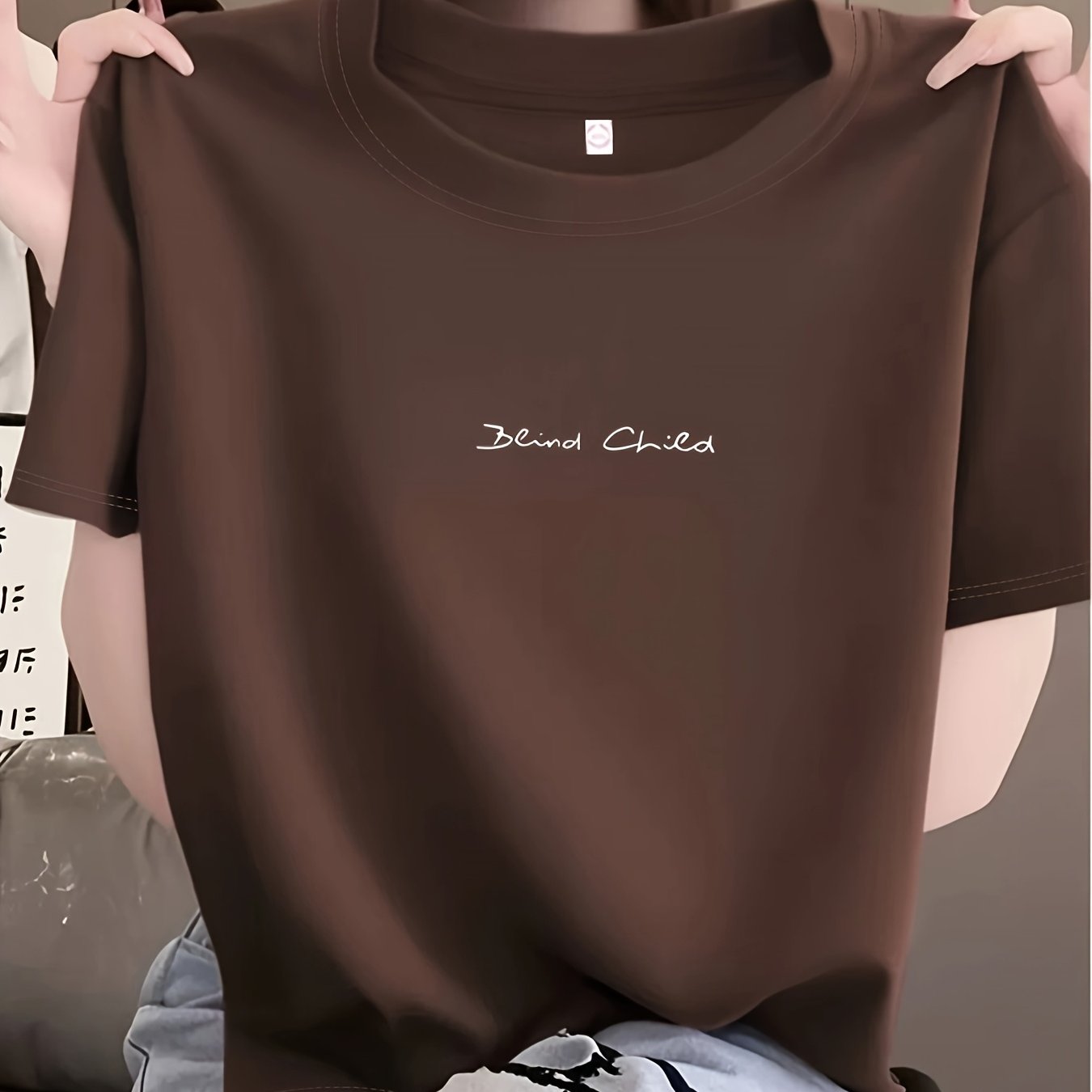 TEMU Spring Summer Easy Round Neck Fashion Loose All-match Casual Short Sleeve T-shirt Women's Top Printed Comfortable