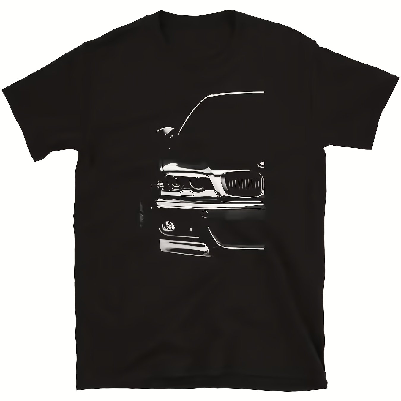TEMU Men's E46 M3 Racing T-shirt - Edition Car Enthusiast Tee With Iconic E46 M3, Short Sleeve Crew Neck Casual Shirt Suitable For Apparel, Gift,
