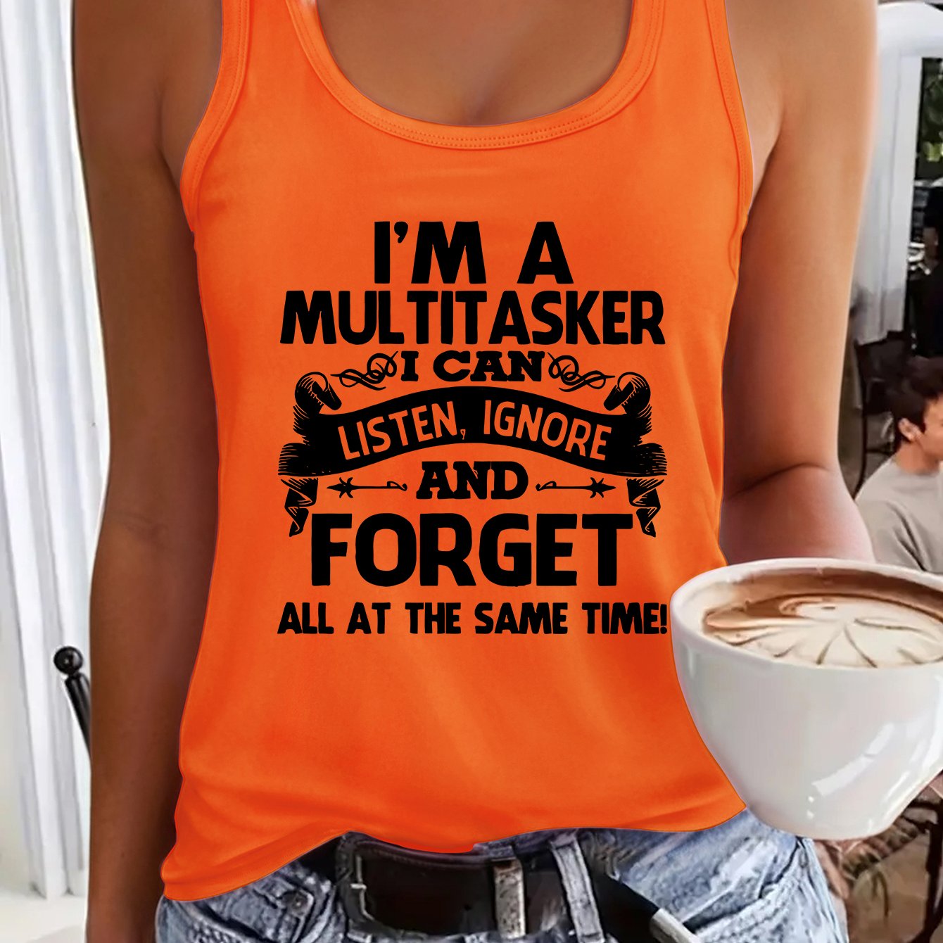 TEMU I'm A Letter Printed Women's Fashion Vest, Spring And Summer Casual Sleeveless Work Vest, Women's
