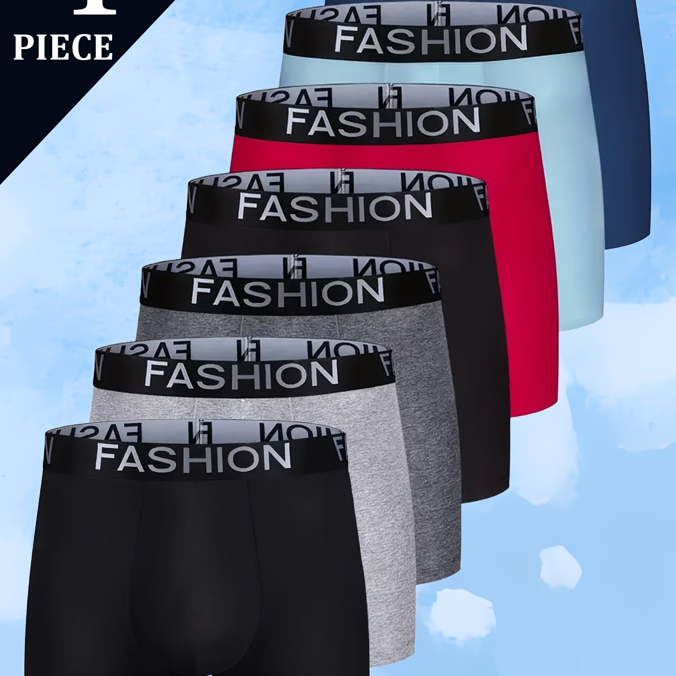 Random 1/10pcs Men's Boxer Briefs, Medium Stretch , Casual Underwear, Comfortable Underwear, Medium Elasticity