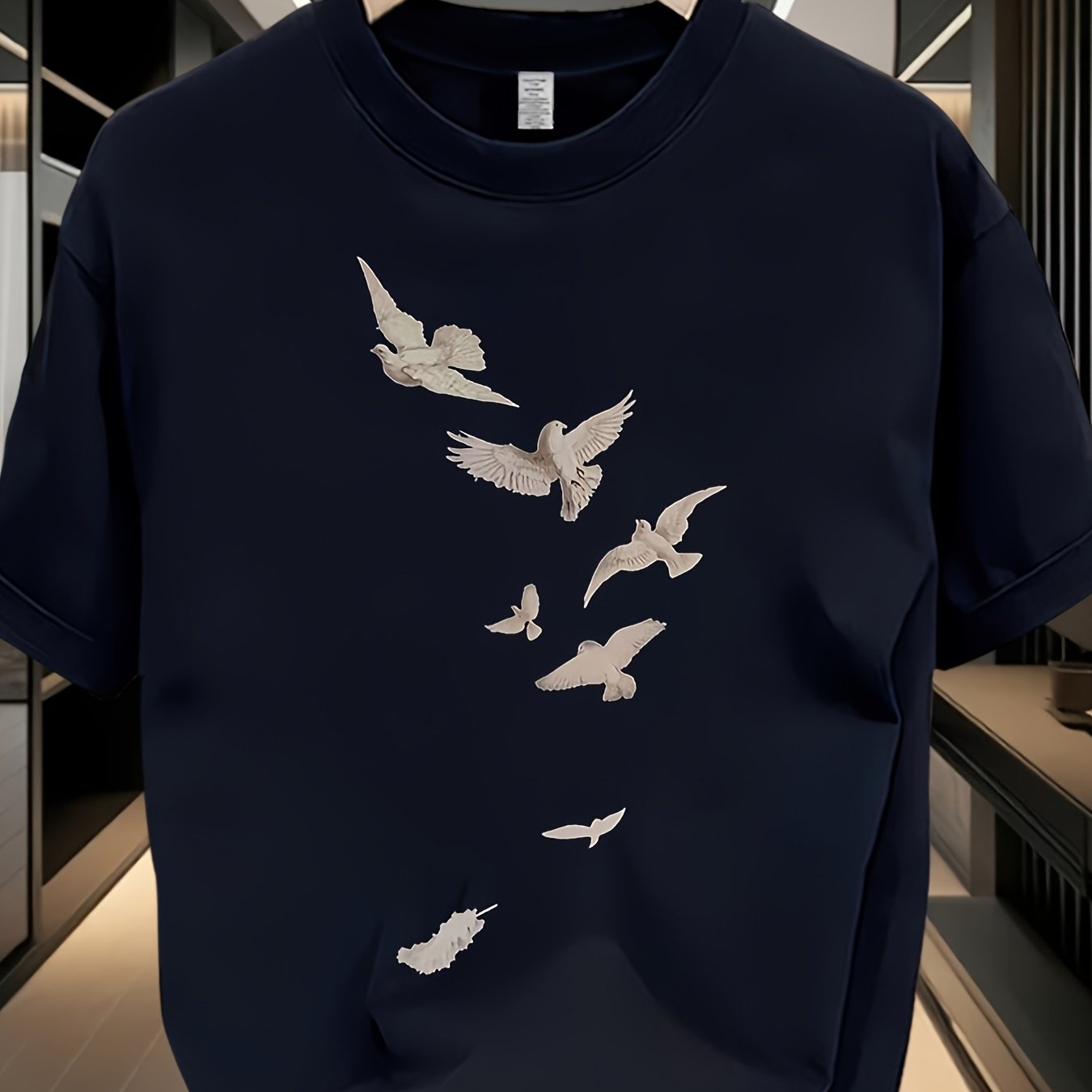 Image of Heavy Pure Brand Short-sleeved T-shirt Men's Summer New Loose Large Size Casual And Versatile