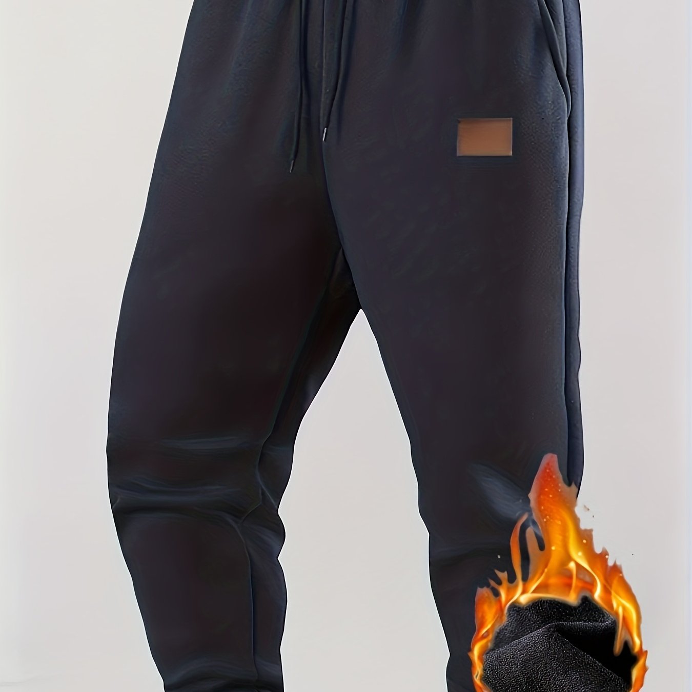 TEMU Men's 4-color Options Compatible Sweatpants - Stretch Knit Joggers With Drawstring Waist, Belt-like Design | Solid Color Options Black, Gray,
