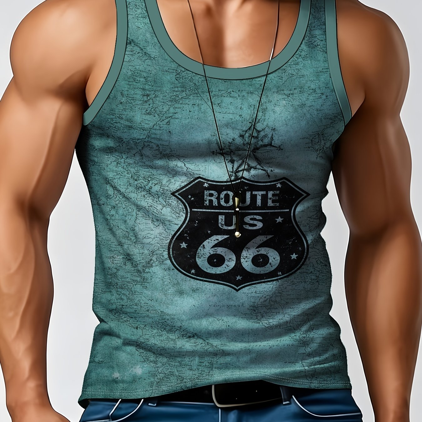 TEMU Loose Digital Vest Men's Summer Washed Loose Outerwear Sleeveless Vest