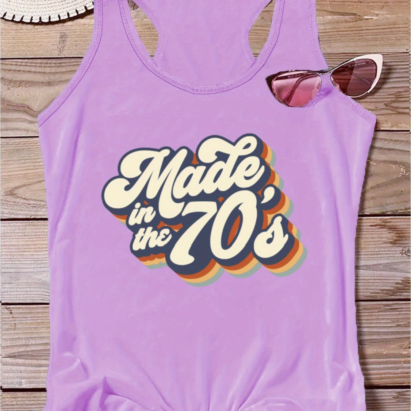 TEMU Fashion Ladies Round Neck Explosions Cartoon Vest