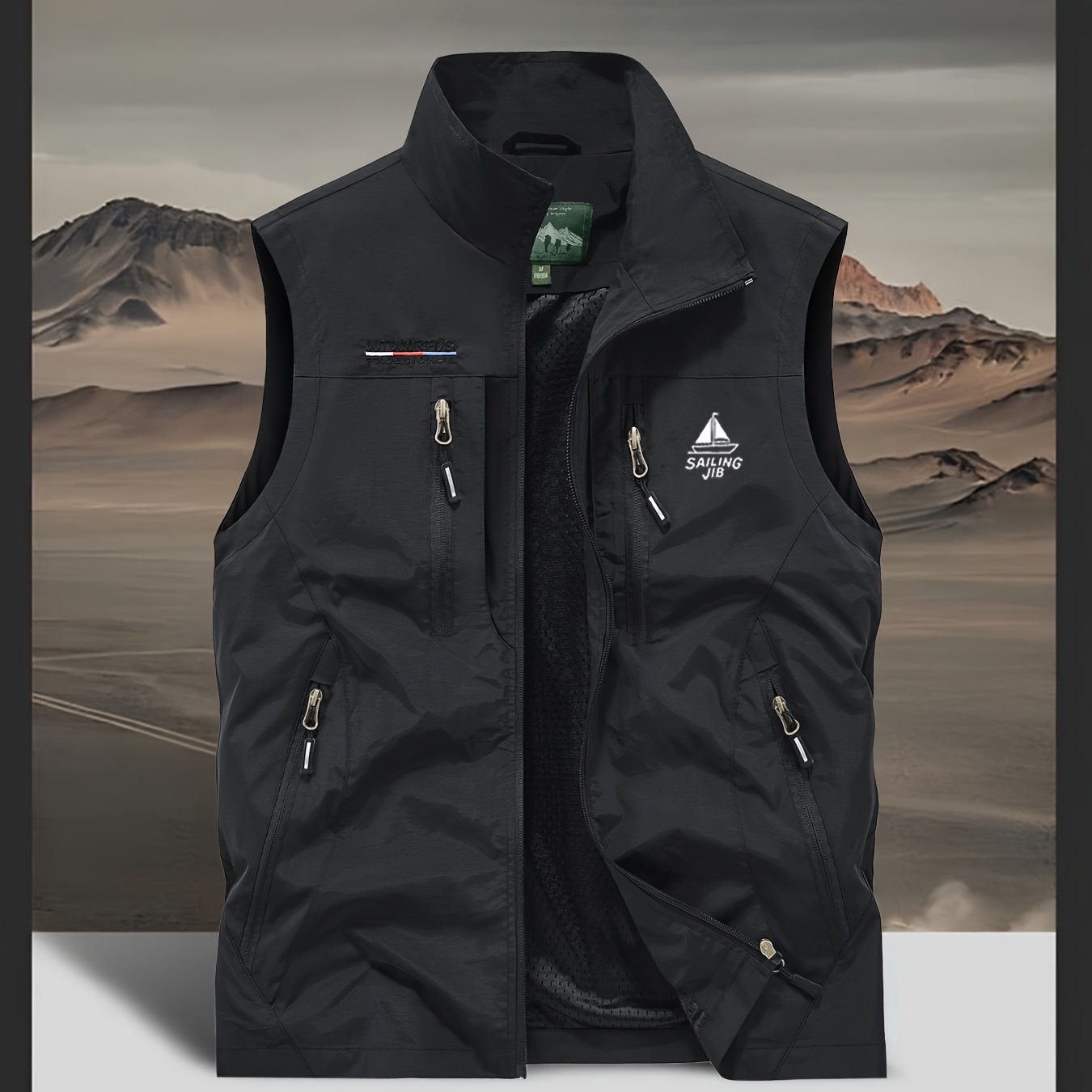 TEMU [ Obm] 2026 's Multi-pocket Utility Vest Sleeveless Vest Outdoor Sports Training Vest, Men's Gilet
