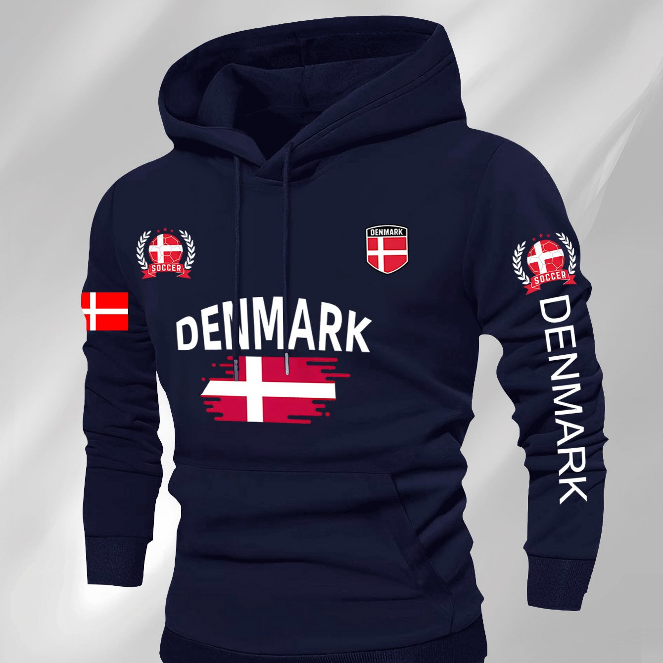 TEMU 1 Men's Casual Fashion Trendy Brand Print Hooded Sweatshirt, Long Sleeve Pullover, Regular Men's Hoodie