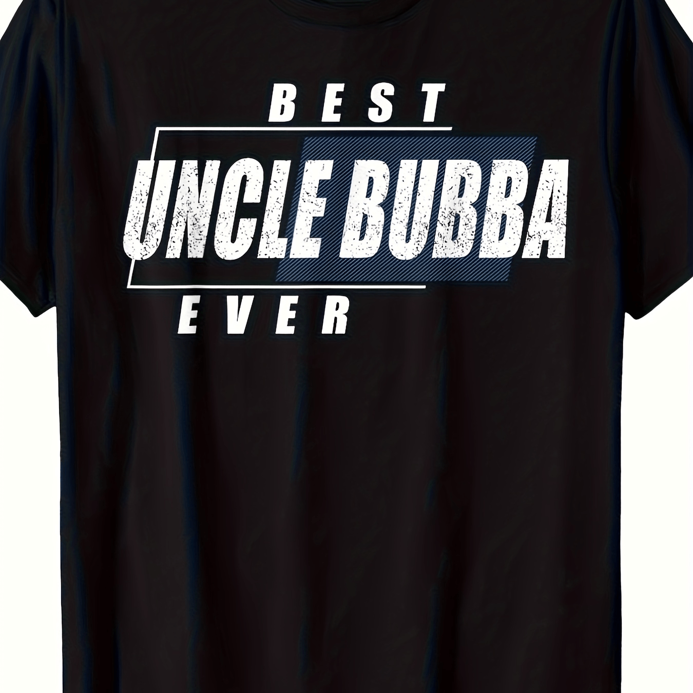 TEMU Best Uncle Bubba Ever Men's T-shirt - Retro Graphic Tee With Iconic Uncle Bubba Print, Short Sleeve Round Neck Casual Shirt, Plus Size S-xxxl,