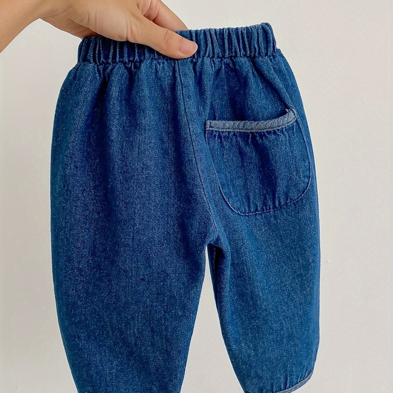 Image of Baby Boy Jeans, Fall Winter, Infant Outdoor Wear, Casual Harem Style, , Trendy Carrot-style Long Pants