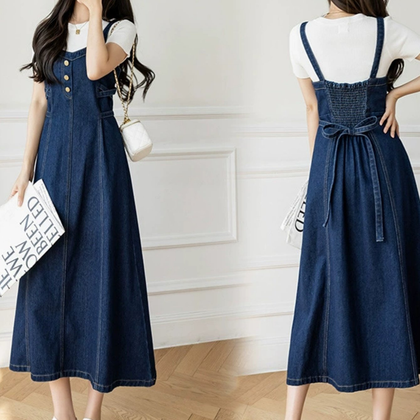 TEMU Ladies Denim Dress, Denim, Long Skirt, Casual, Cute, Going Out, Gift, Dress, Denim, Ladies