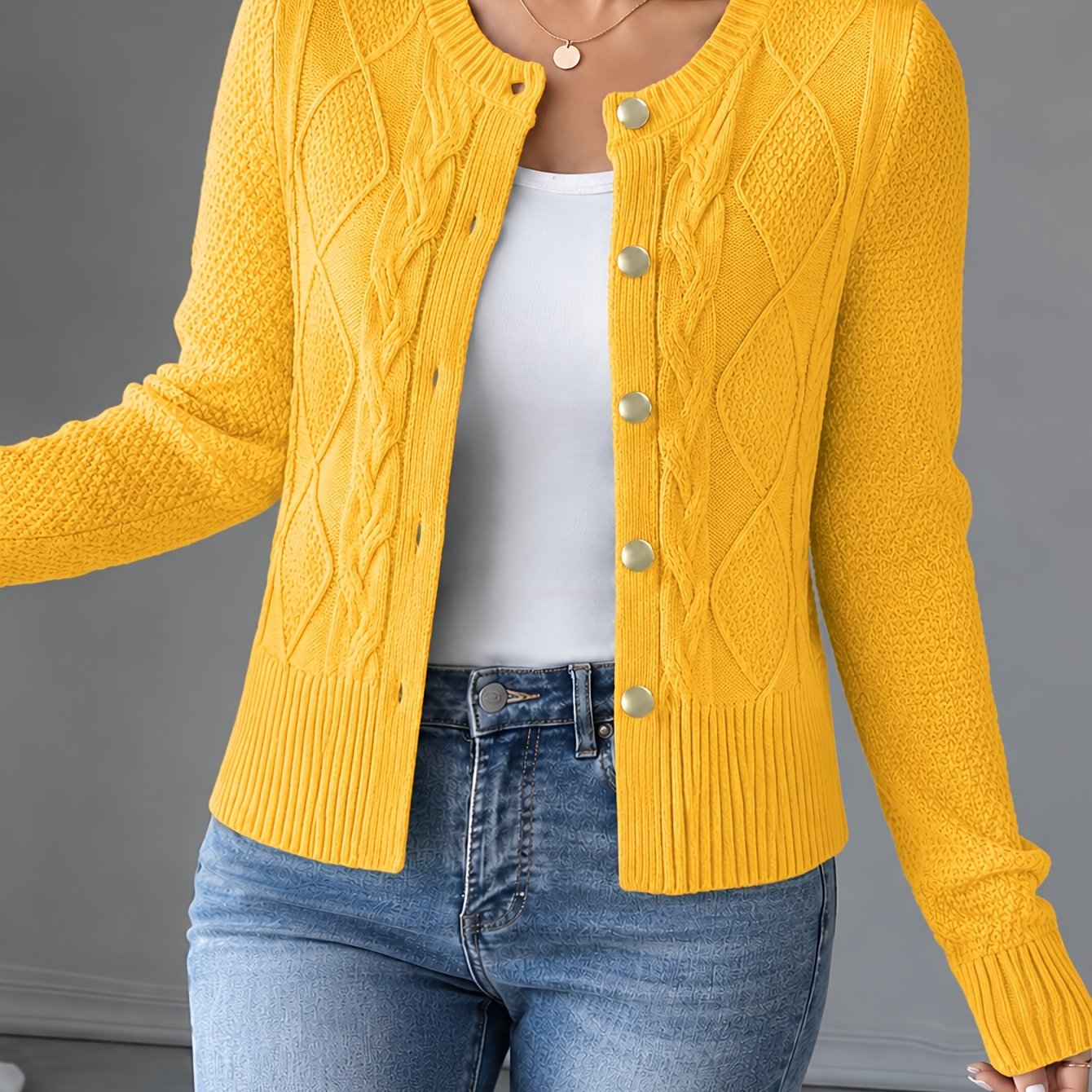 TEMU Women's Clothing, Spring Autumn Early Winter Short Jacket, Button-up Cardigan