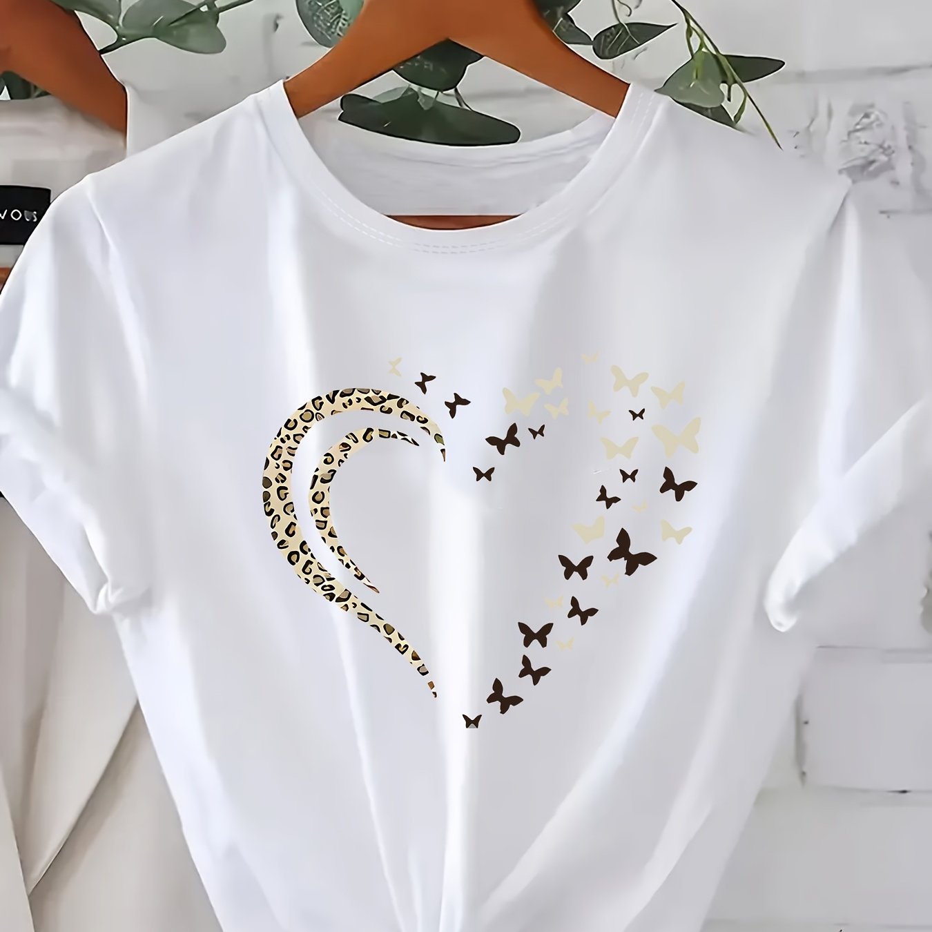 Plus Size - Plus Size - Fashionable Plus-size Short-sleeve T-shirt With , Made From Fabric, A Comfortable Top For