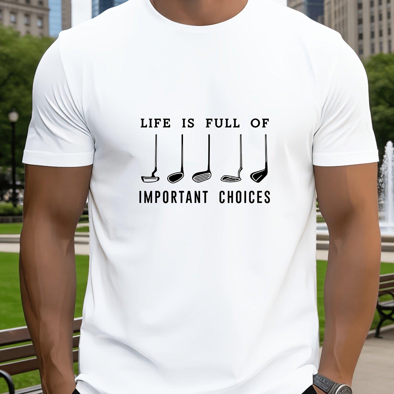 TEMU Men's Golf-themed T-shirt With 