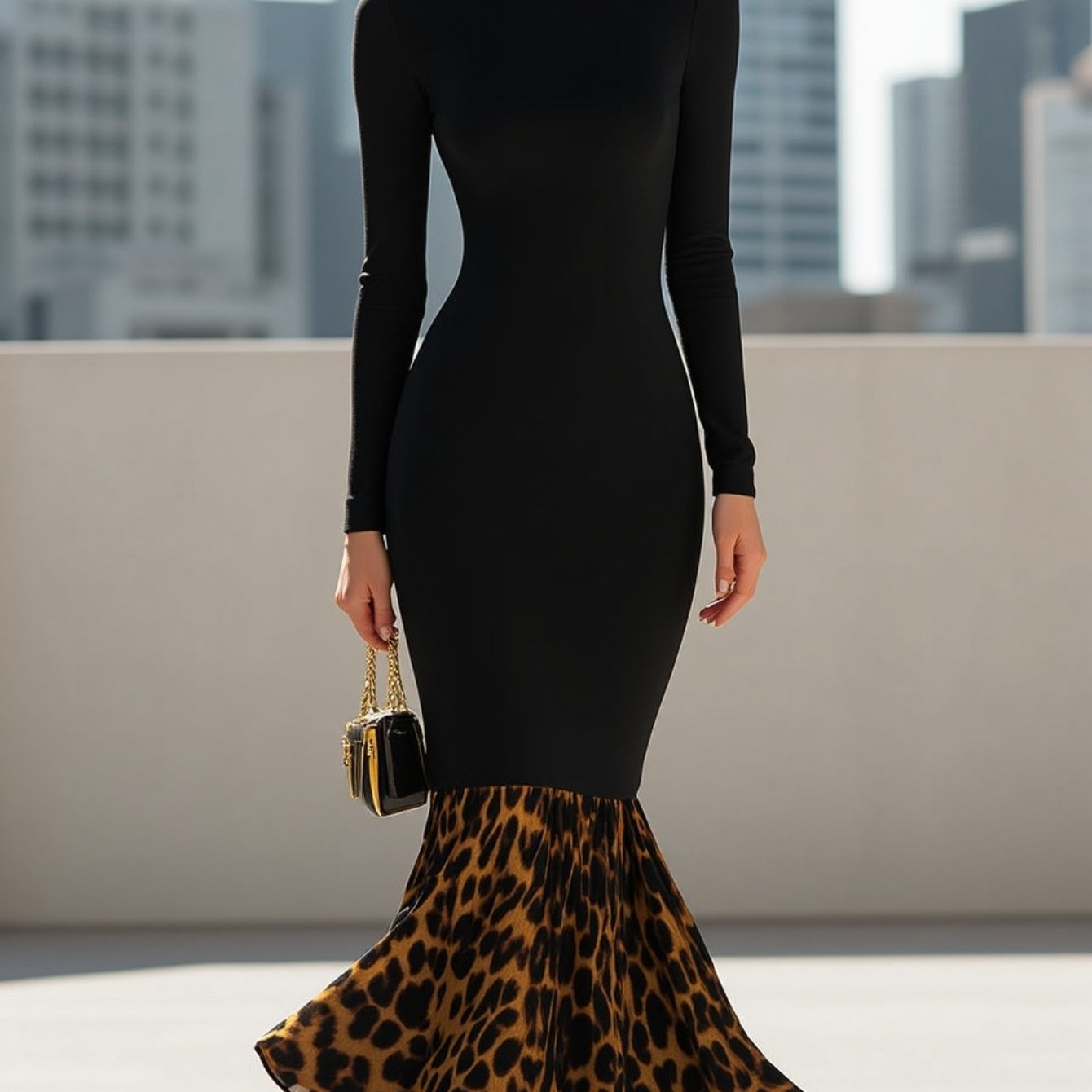 TEMU Print Fishtail Skirt For Women | A Sexy Vintage-inspired Piece Perfect For Parties, Dinners, And Autumn/ Winter Outfits.