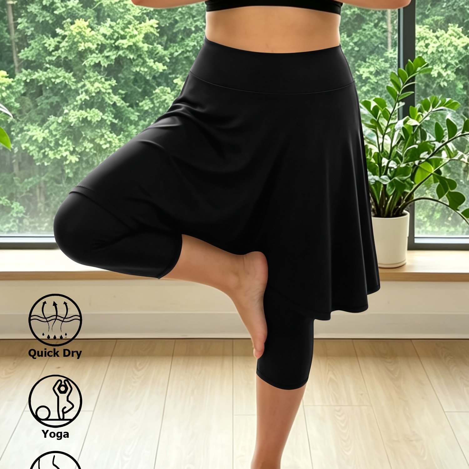 E-shop Damen High-Waist Midi Rock mit Reißverschlusstasche und Cropped Hose in großen Größen - Eleganter Stil - Frühling/Sommer Neuheit
