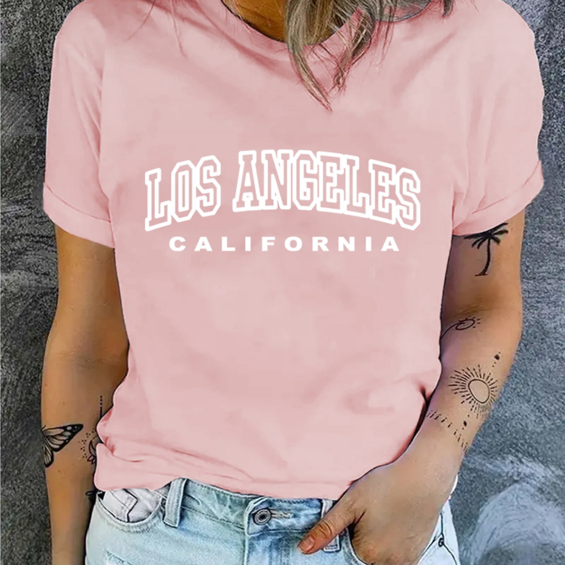 TEMU Fashion Casual Short Sleeve T-shirt For Women