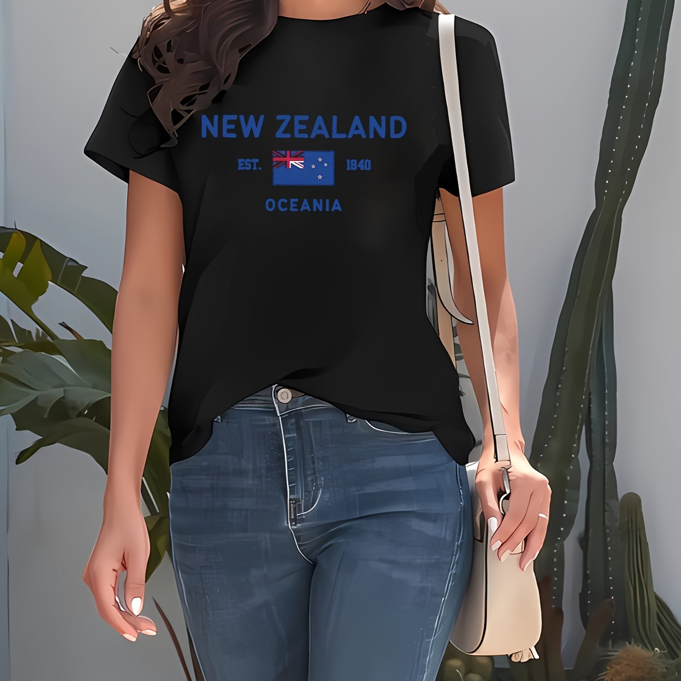TEMU New Zealand Sweatshirt, New Zealand Flag Women's T-shirt