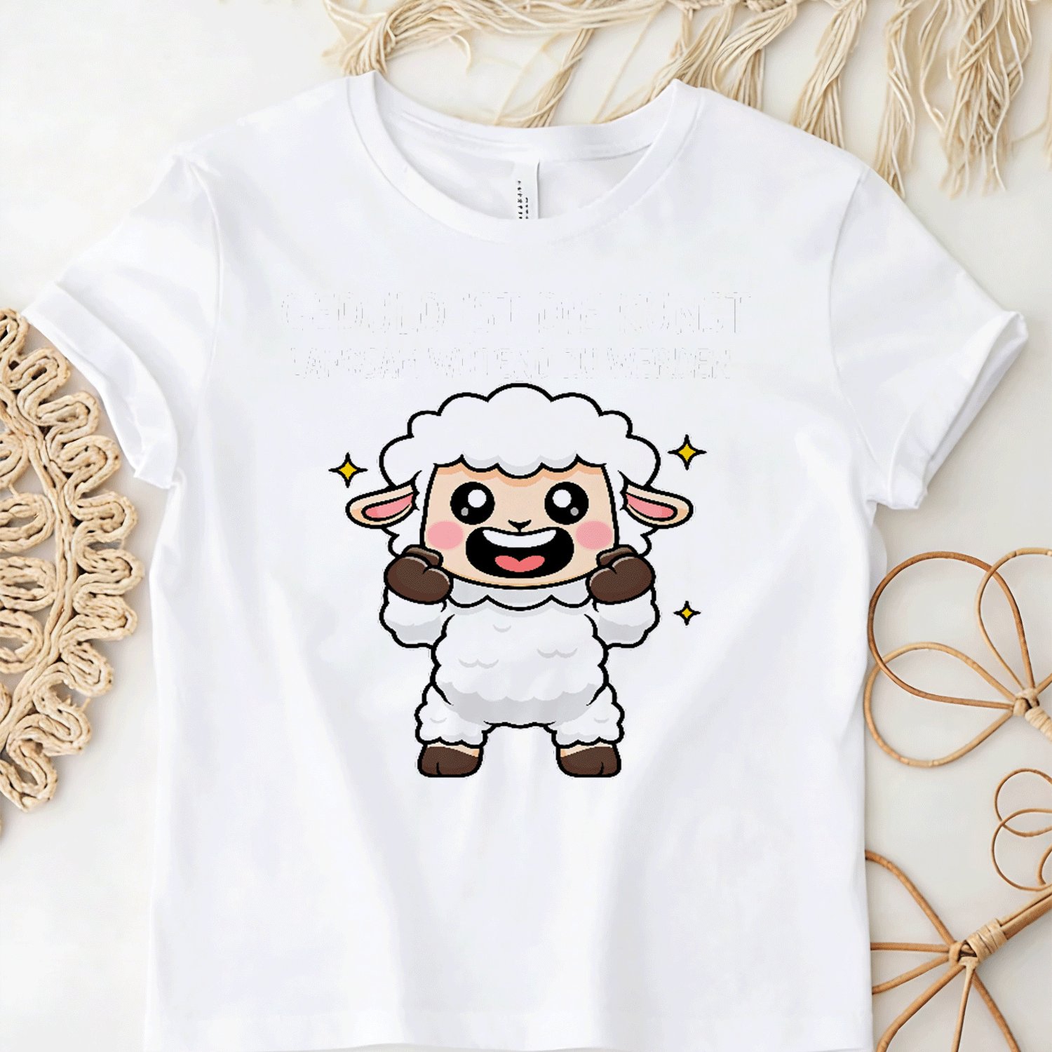 Image of Cute Sheep Is Getting Angry Quote For Men Women Unisex Funny T-shirt