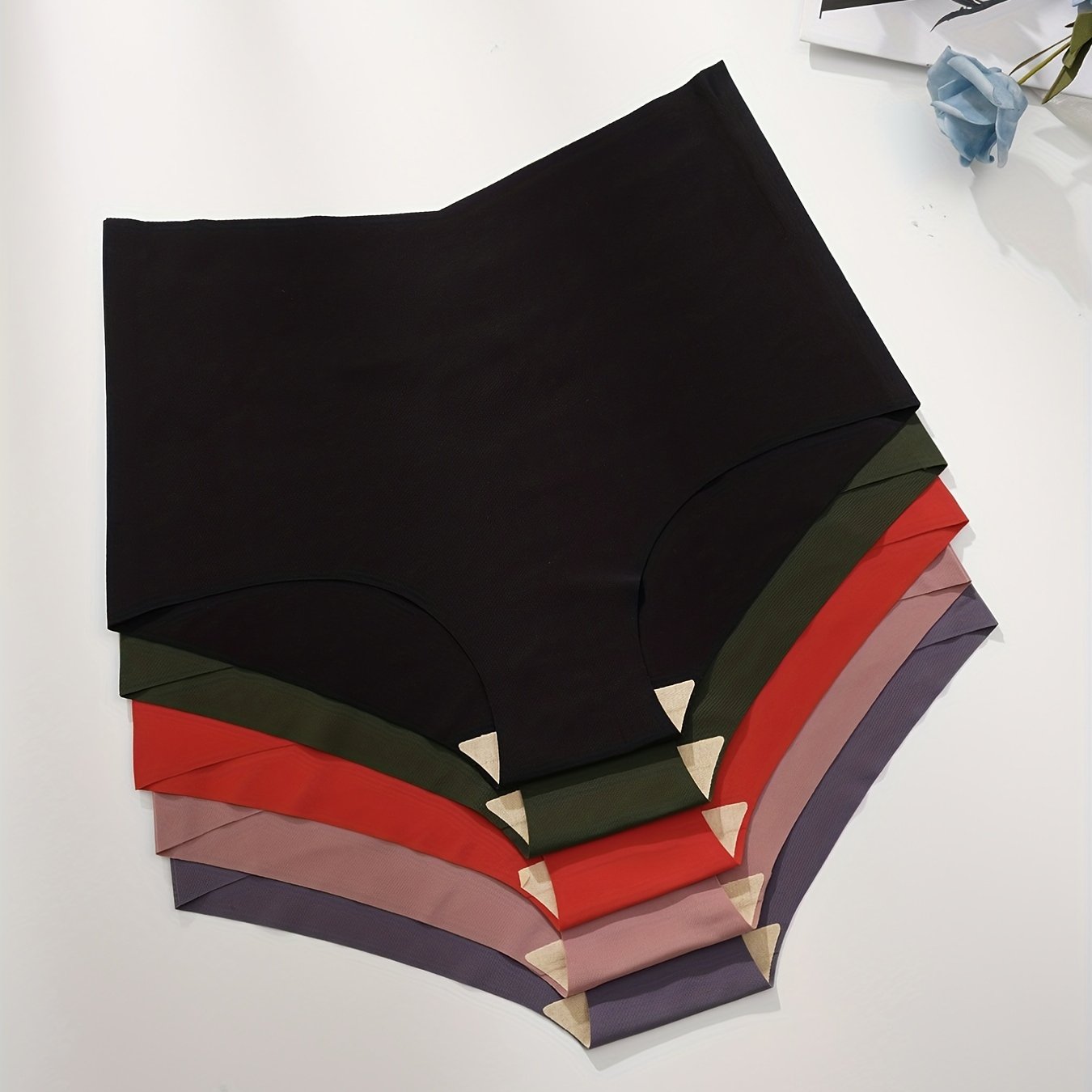 Image of 5-pack Women' High-waisted Panties - , Minimalist Solid Color Underwear For Casual Attire, Soft Everyday Essentials, Comfortable Underwear, Modern Underwear, No , Smooth Texture Fabric