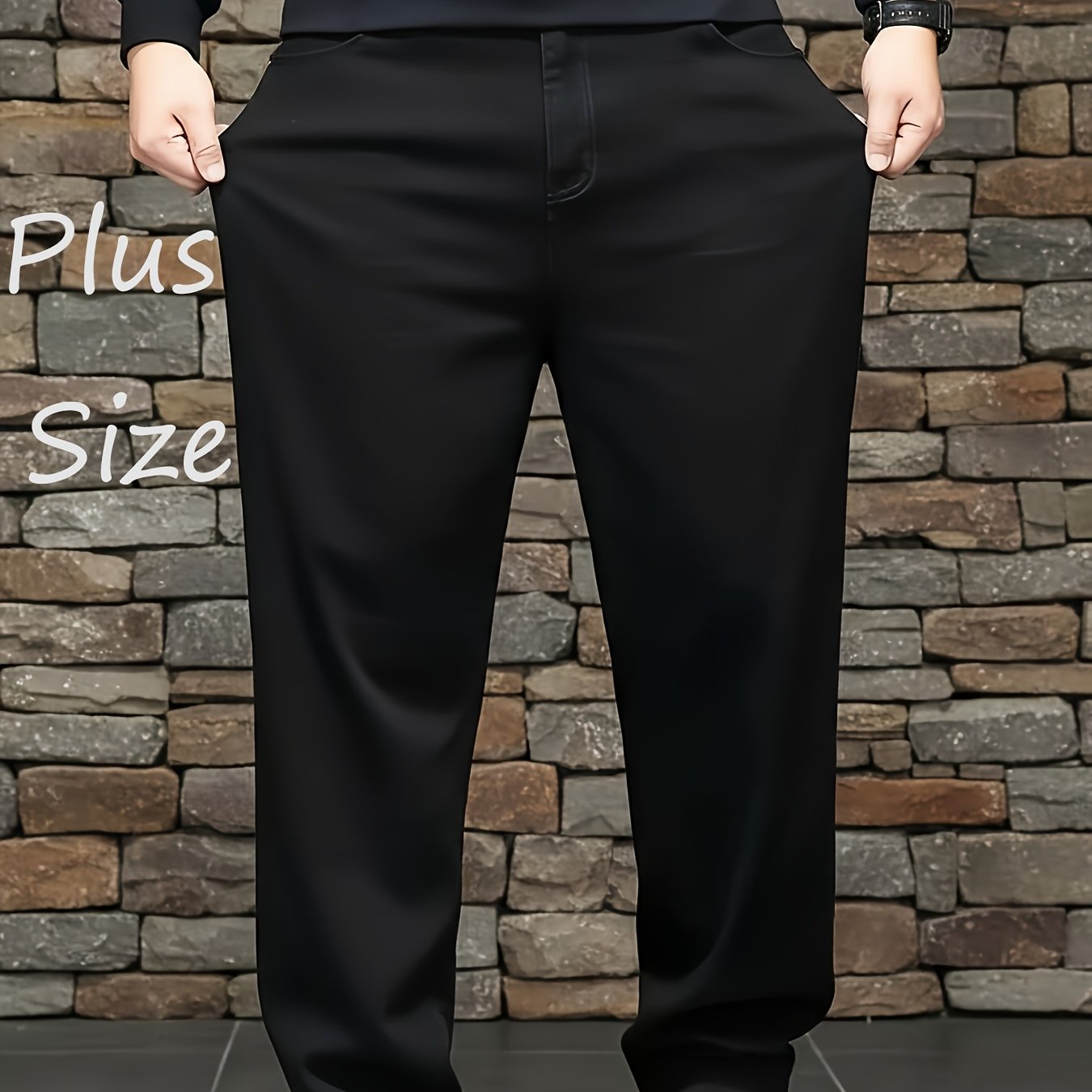 Plus Size Men's Jeans, Plus Size Men' Color Stretch Blend Jeans Men's Plus Size Bucket Fit Jeans