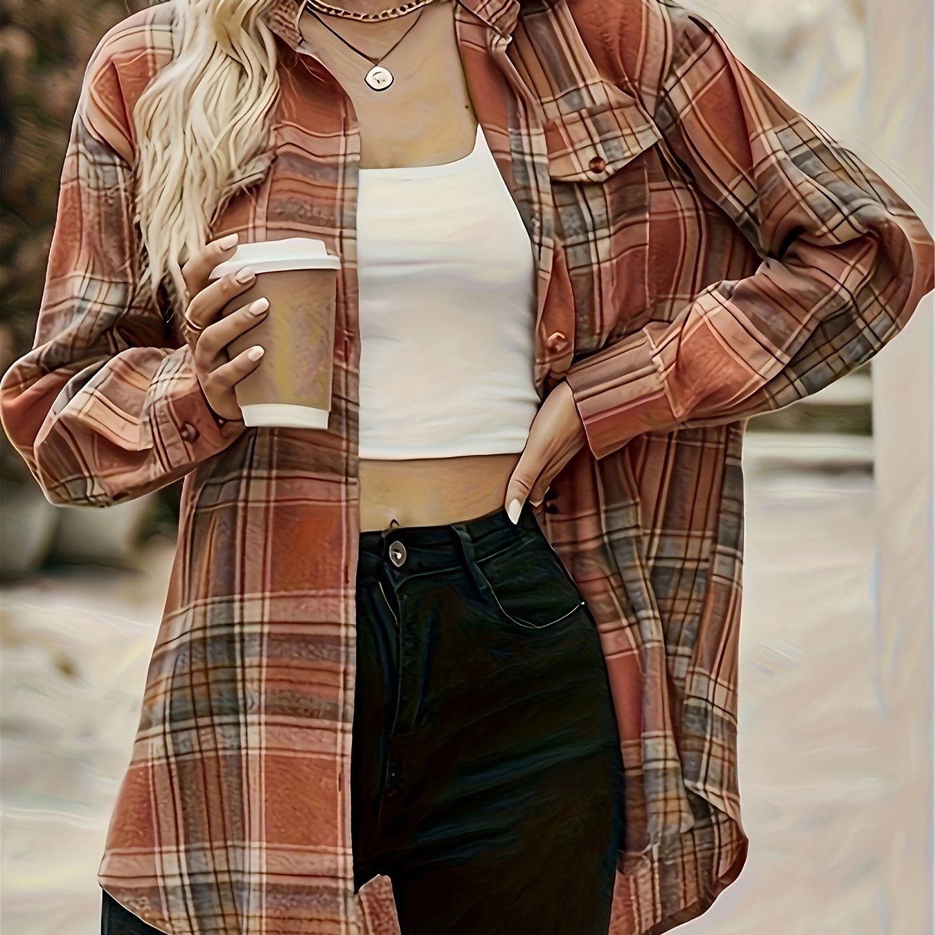 TEMU Double-pocket Long-sleeve Shirt