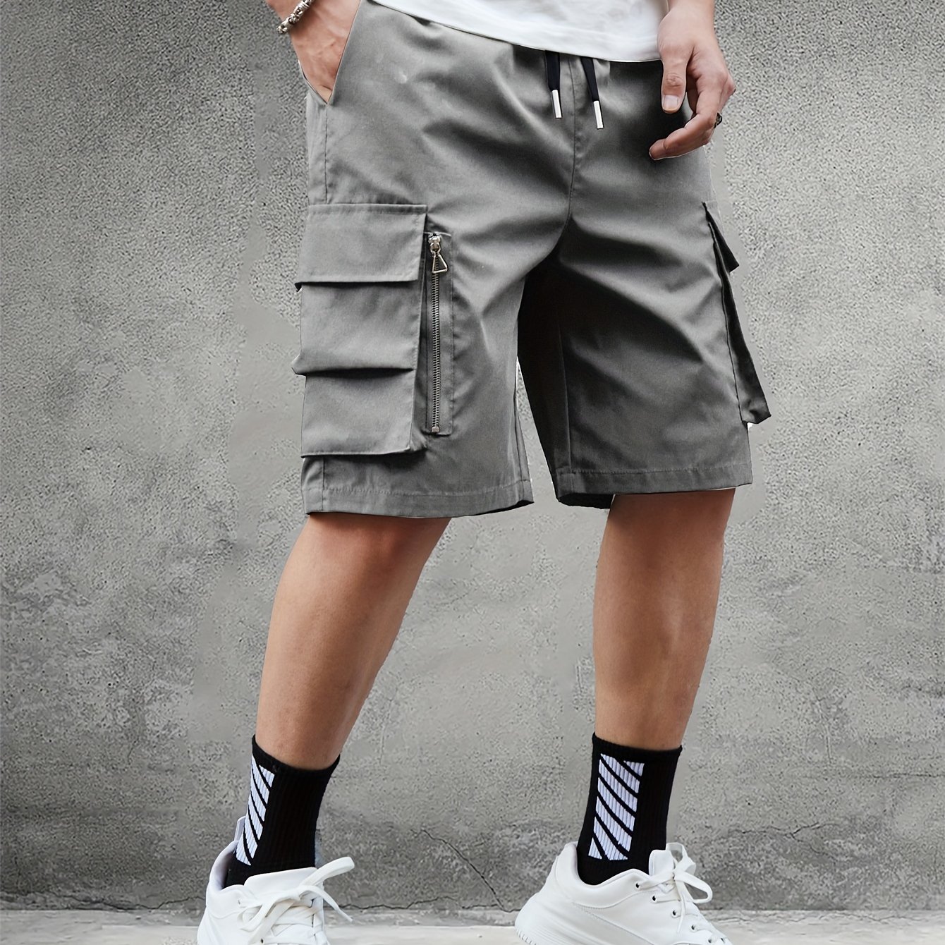 TEMU Men's Casual Multi Pocket Cargo Shorts For Summer Outdoor Activities