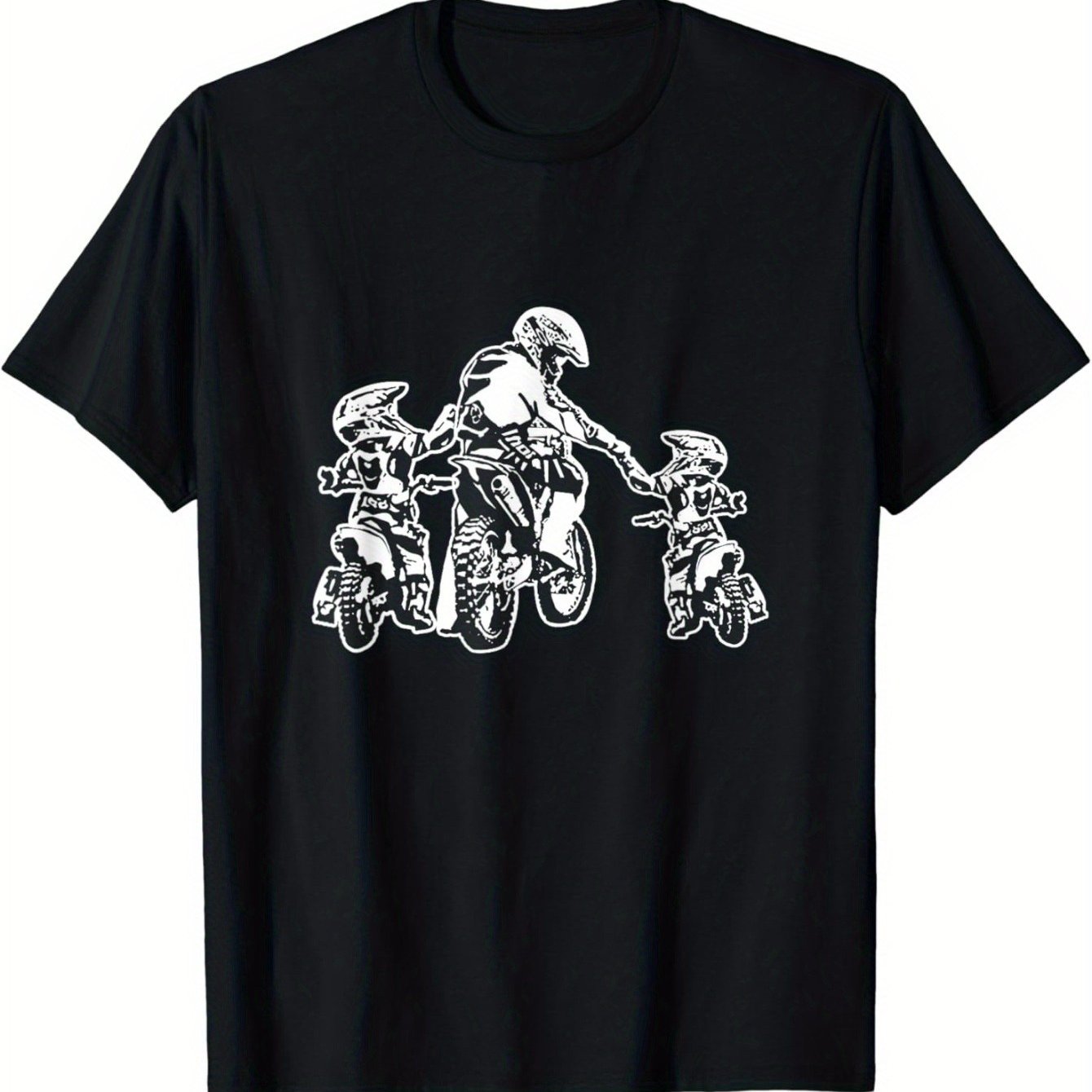 TEMU 202557, Mens T-shirts Dirt Bike Motocross Dad Biker Father Kids Motorcycle Gift T-shirt Sportswear>cycling Clothing>mens Cycling