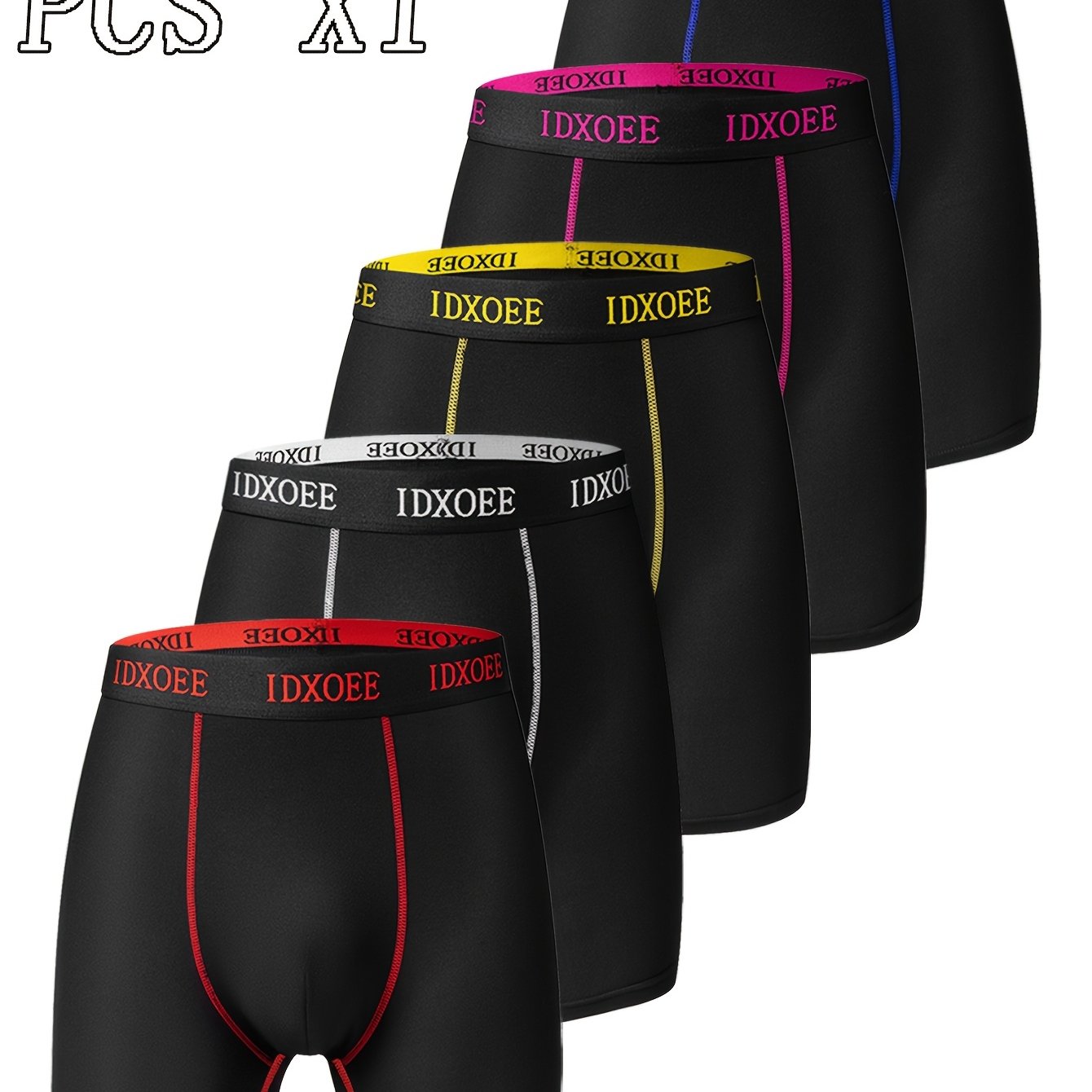 TEMU 1/3pcs Random Men's Comfortable Slim Shaping Underwear - Breathable, Elastic, Quick Drying, Elastic Waistband, Suitable For Spring Sports,