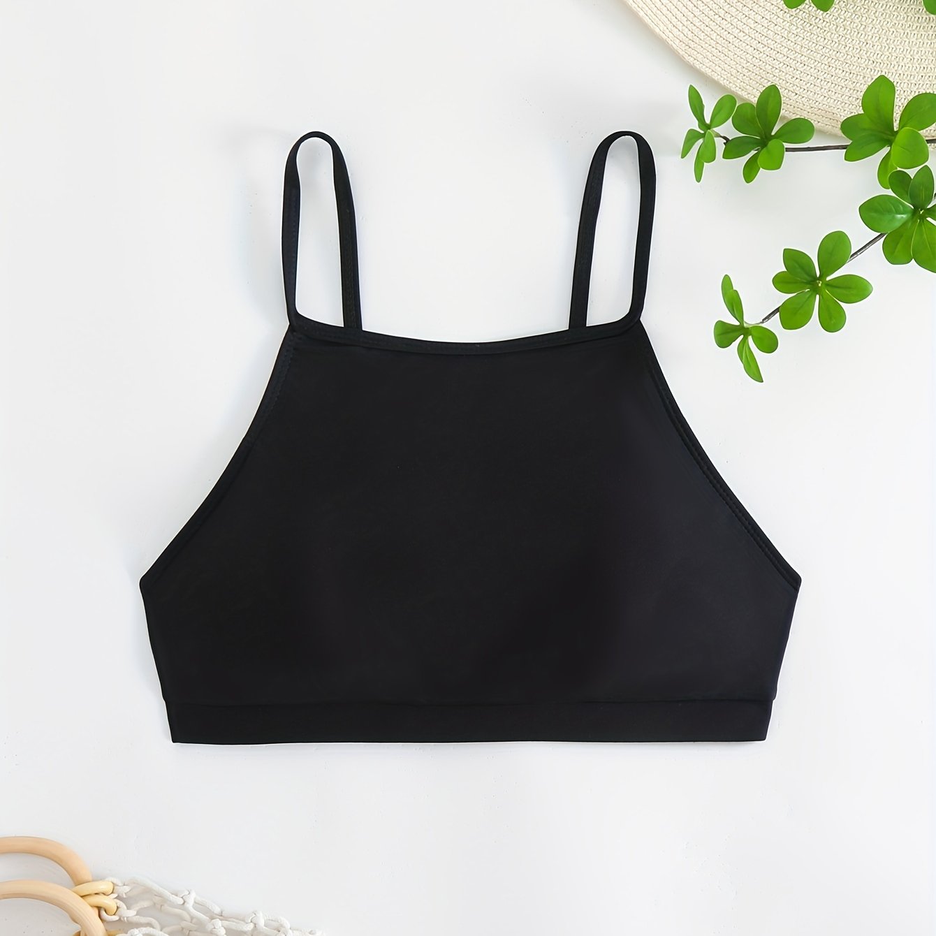 Solid Color Backless Bikini Top