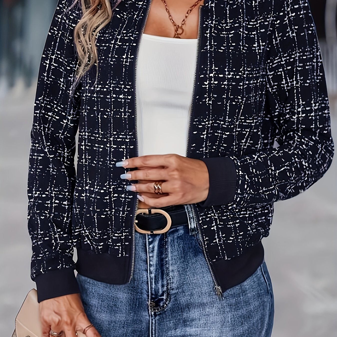 TEMU European And New Women's Top Casual Jacket Elegant Long-sleeved Coat